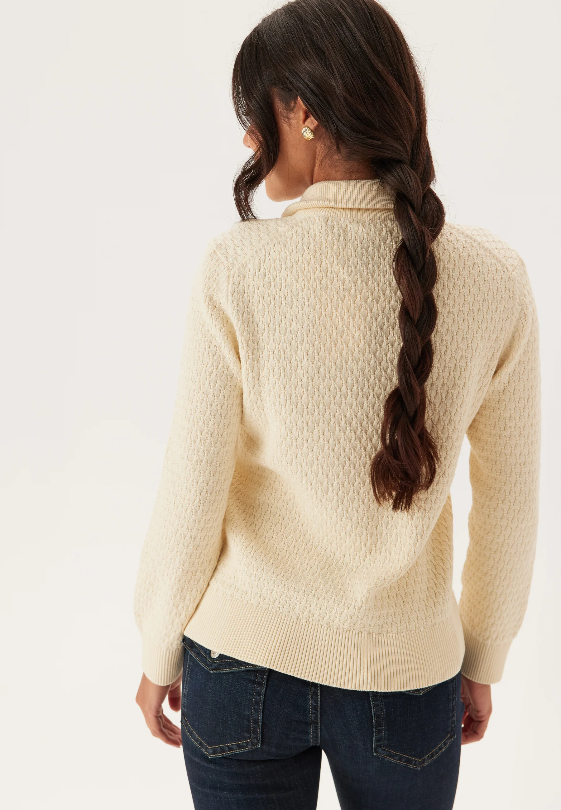Cotton Textured Half-zip - Image 2