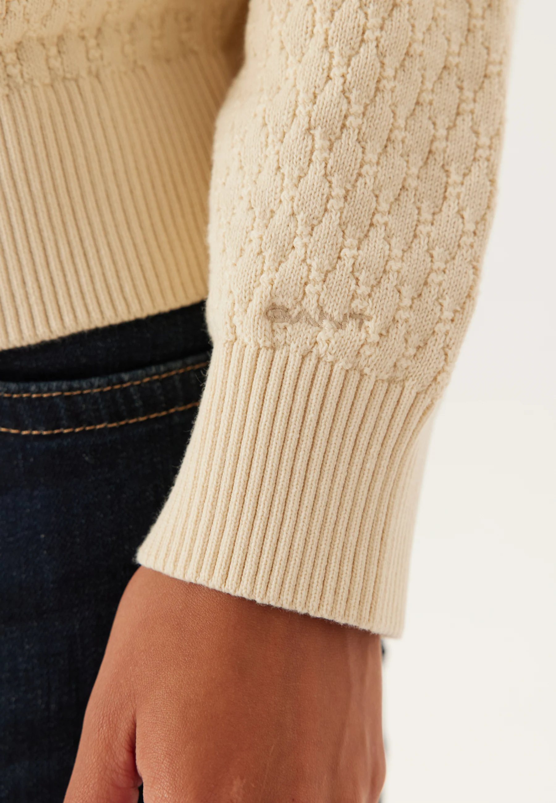 Cotton Textured Half-zip - Image 4