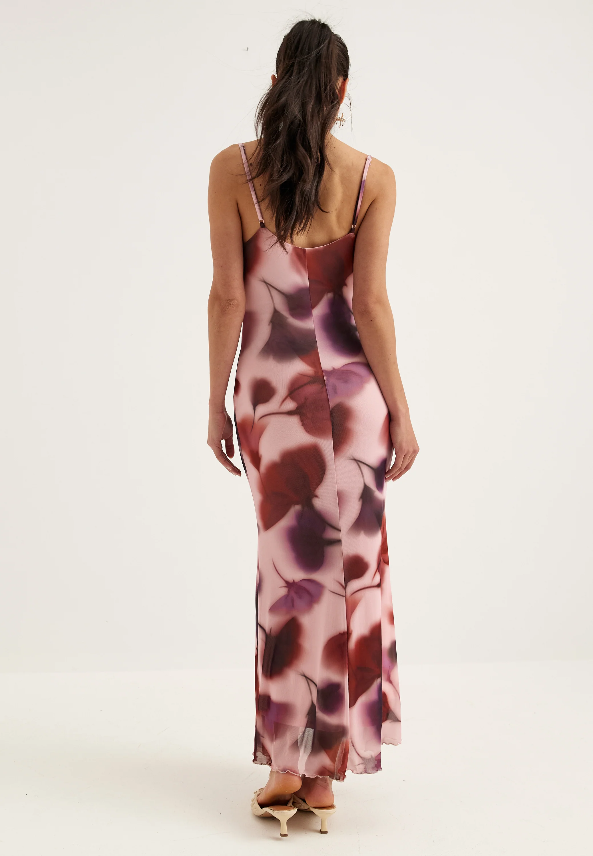 Cowl Neck Mesh Dress - Image 4