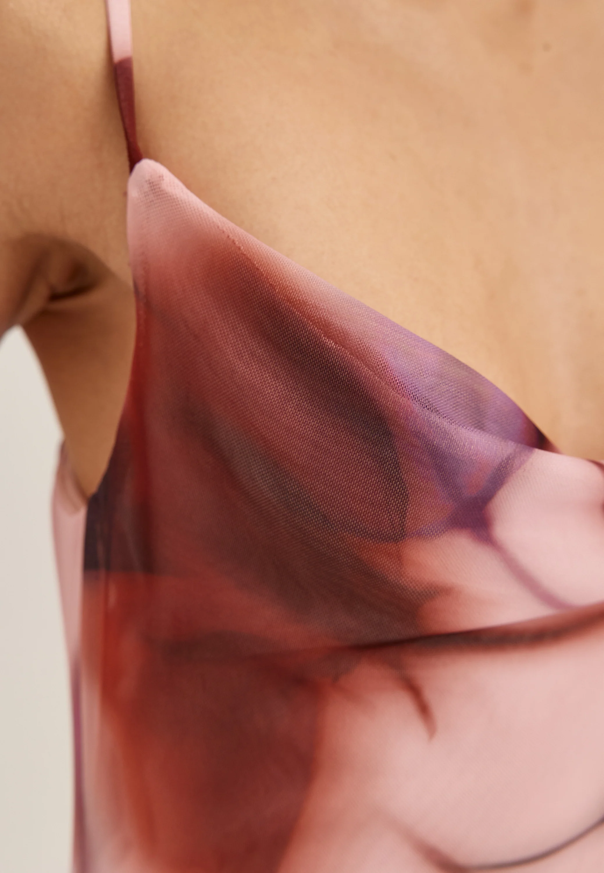 Cowl Neck Mesh Dress - Image 6
