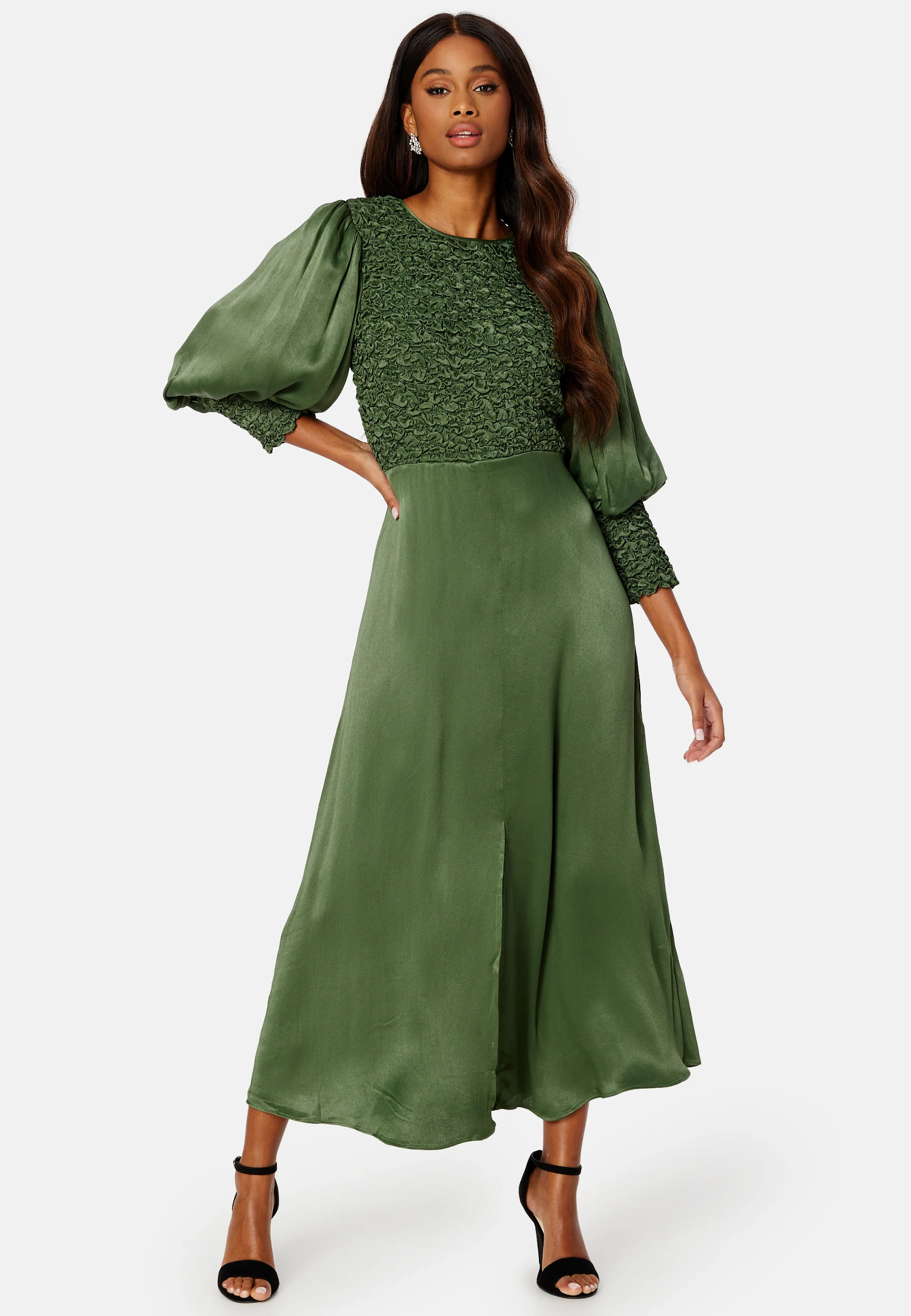 Crépe Satin Midi Dress - Image 4
