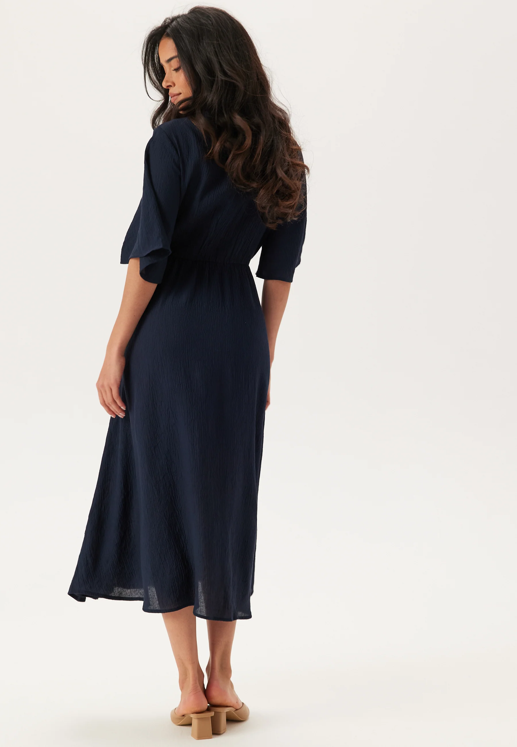 Crinkle Midi Dress - Image 3
