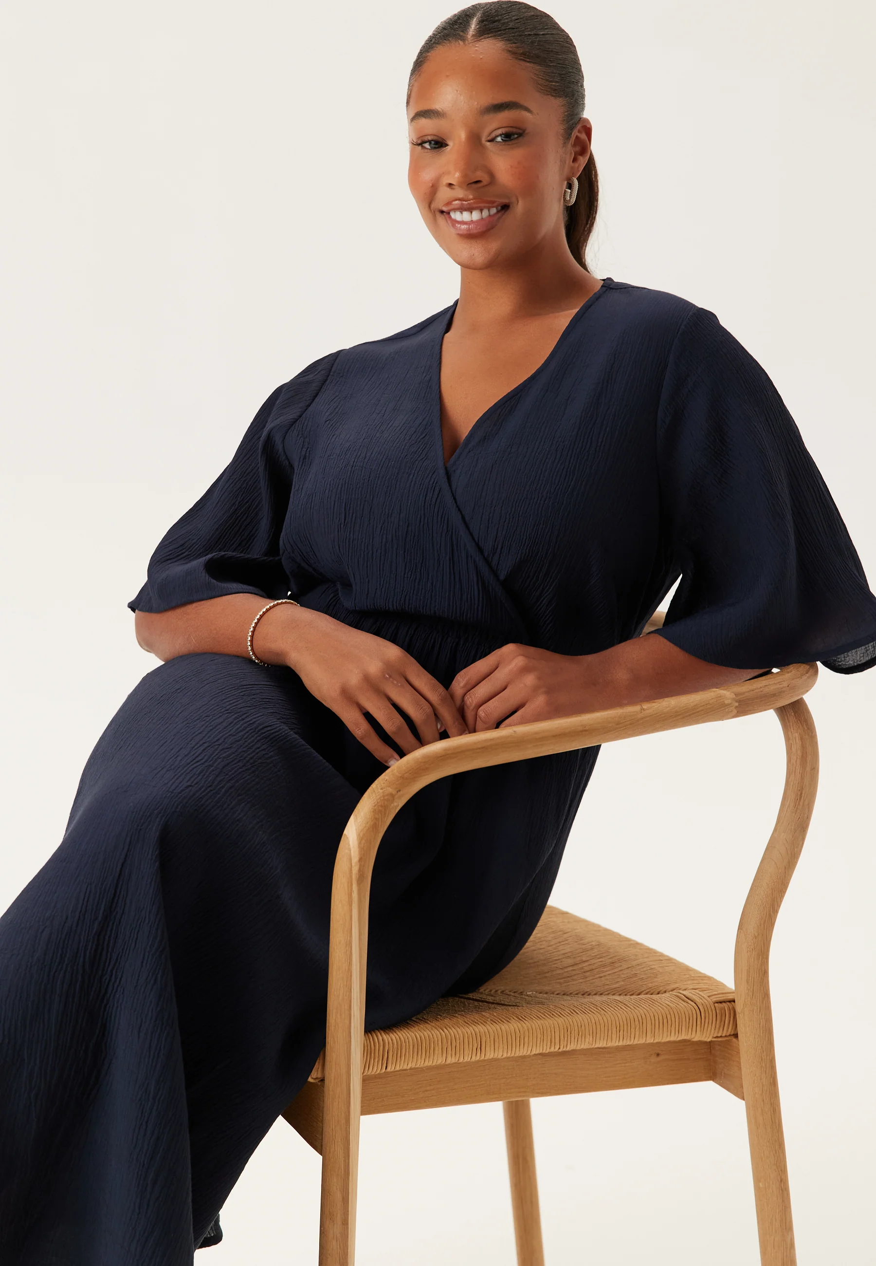 Crinkle Midi Dress - Image 5