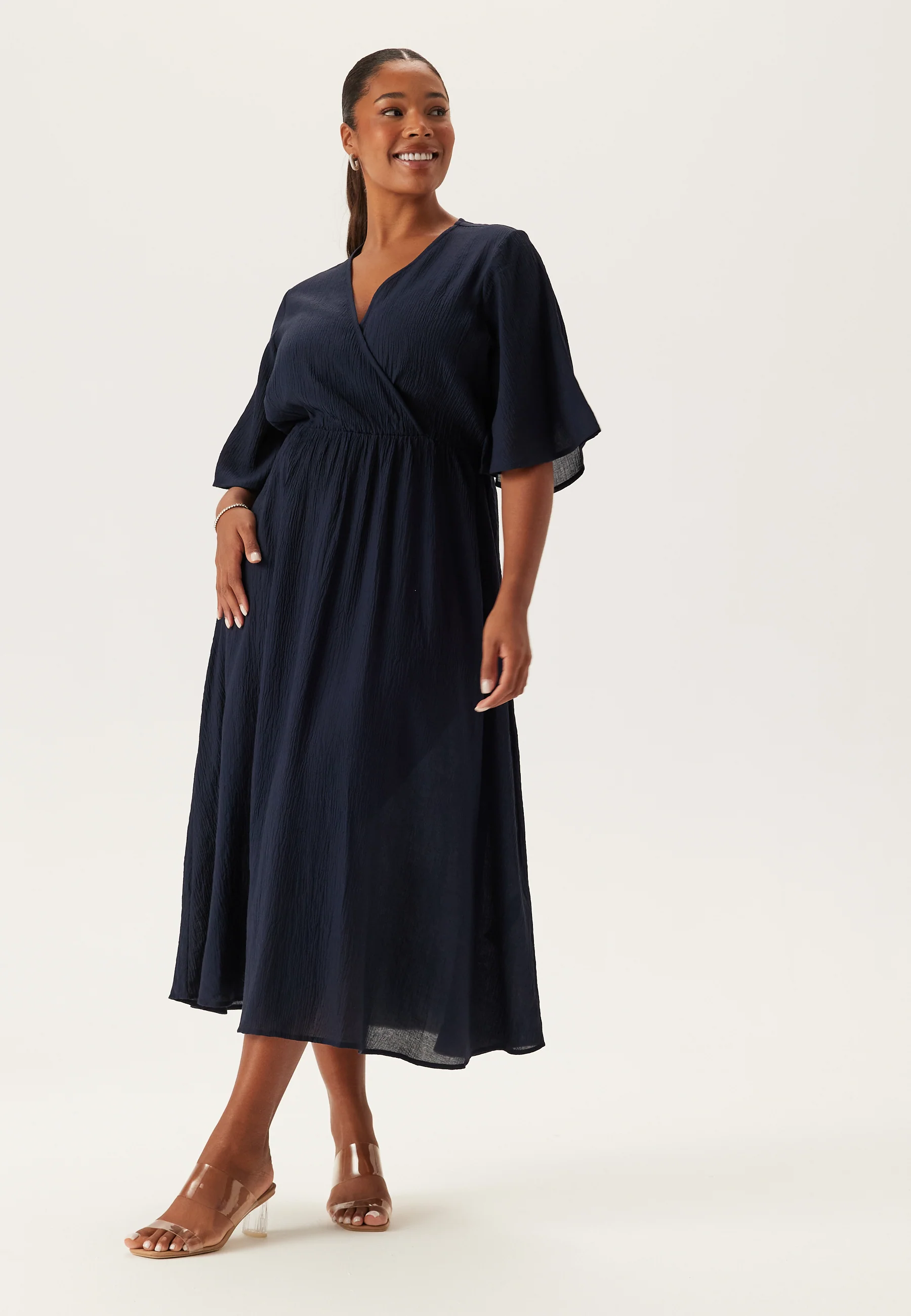 Crinkle Midi Dress - Image 6