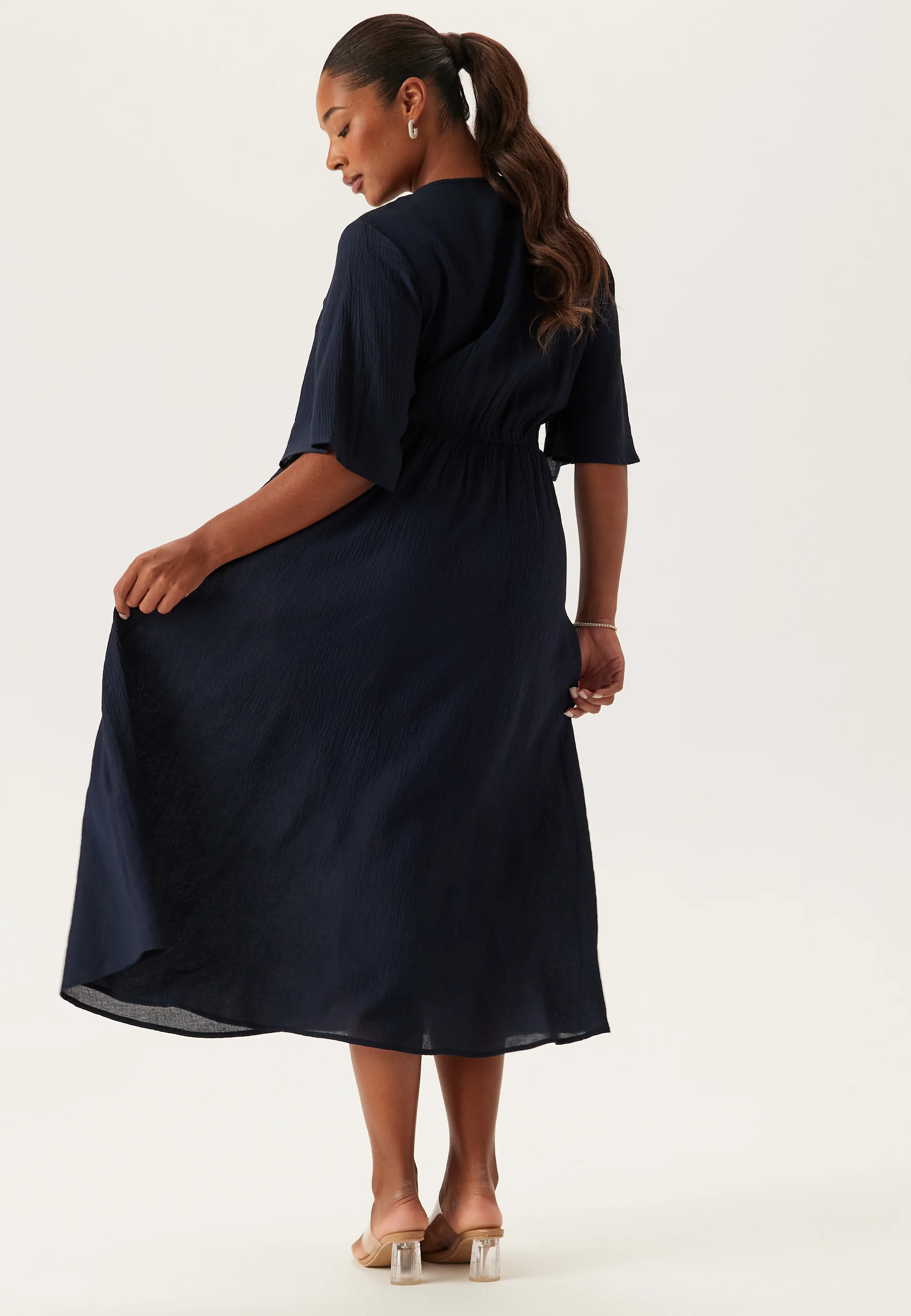Crinkle Midi Dress - Image 7