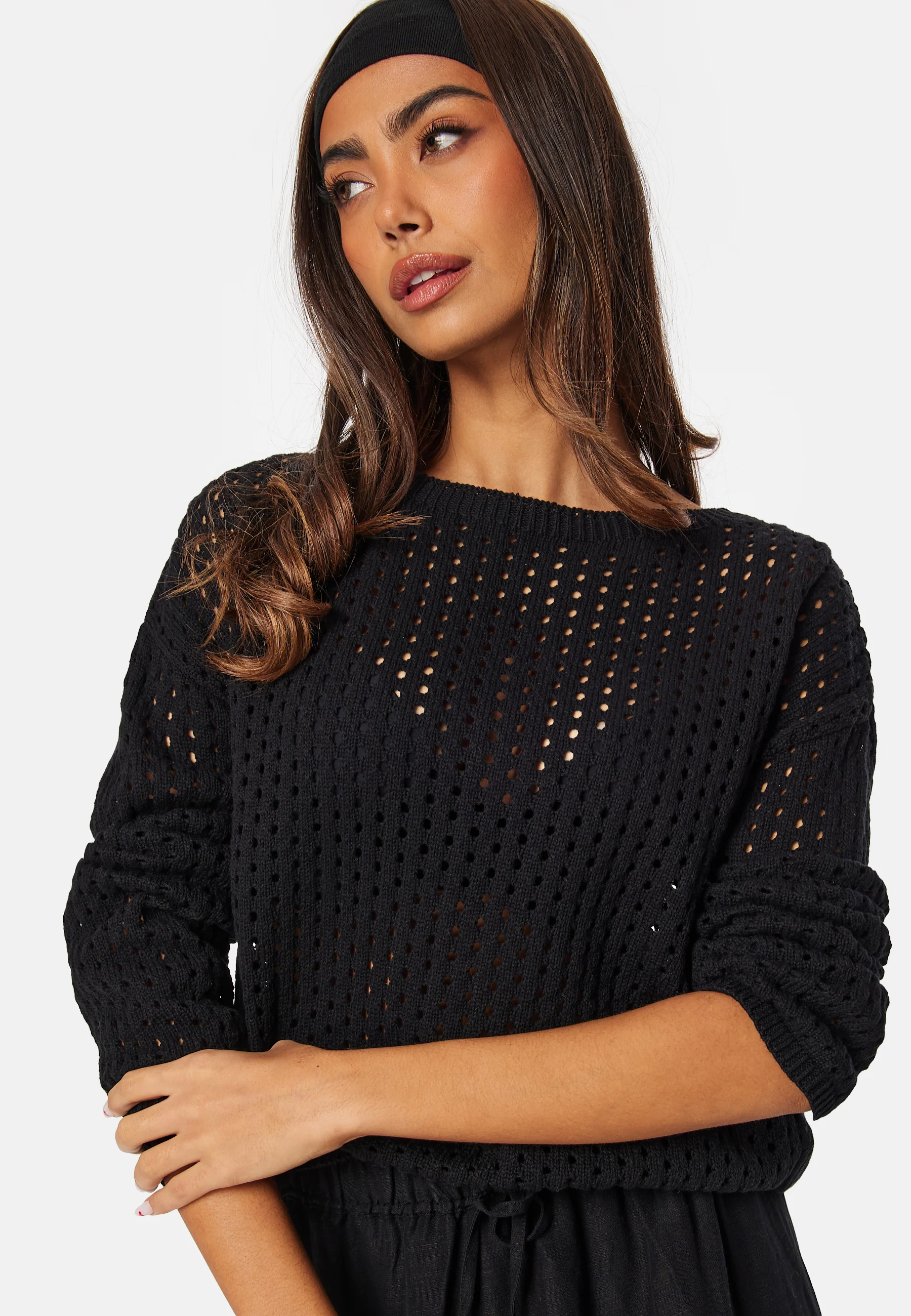 Crochet Knitted Long Sleeve Top - Image 3