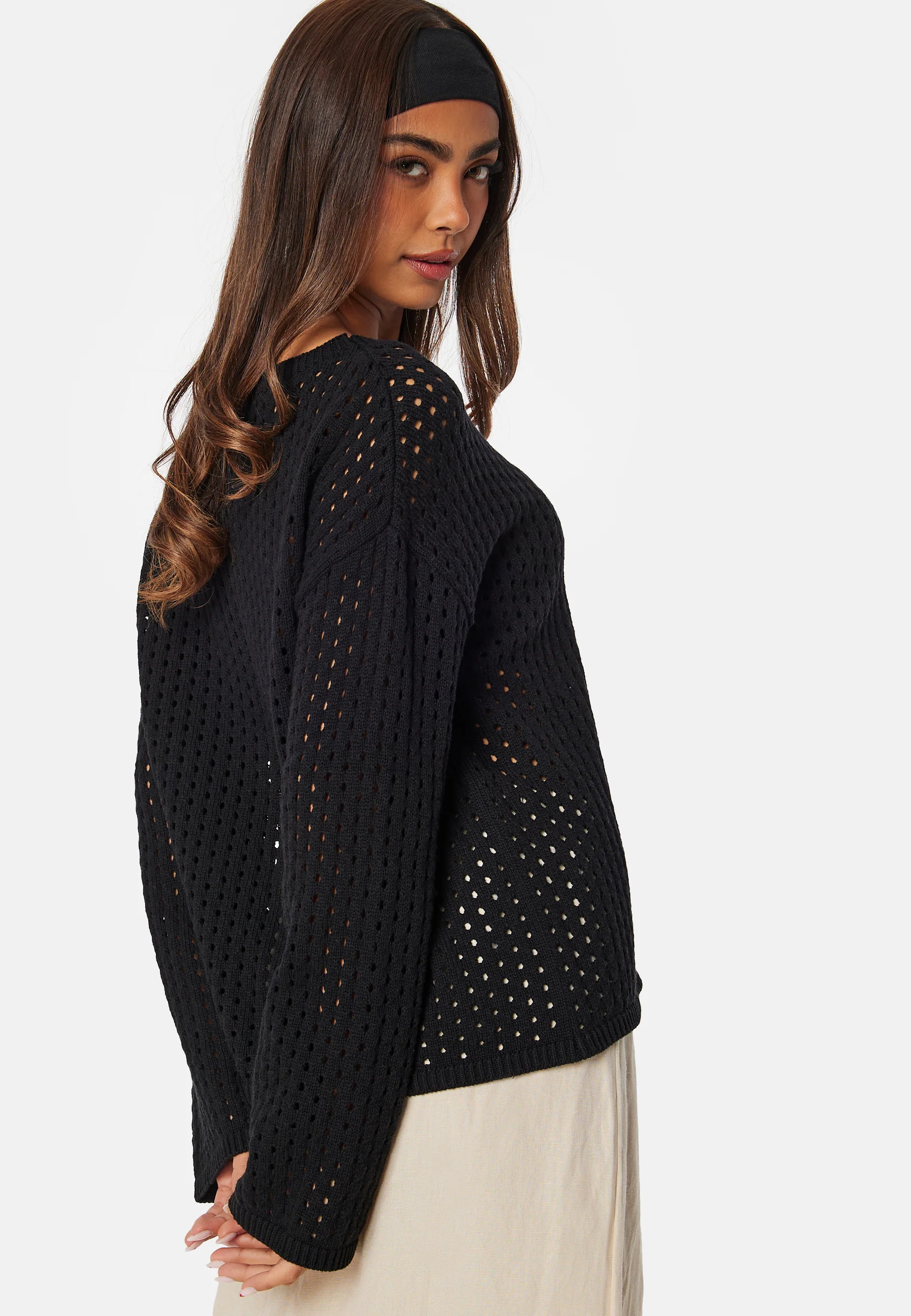 Crochet Knitted Long Sleeve Top - Image 4