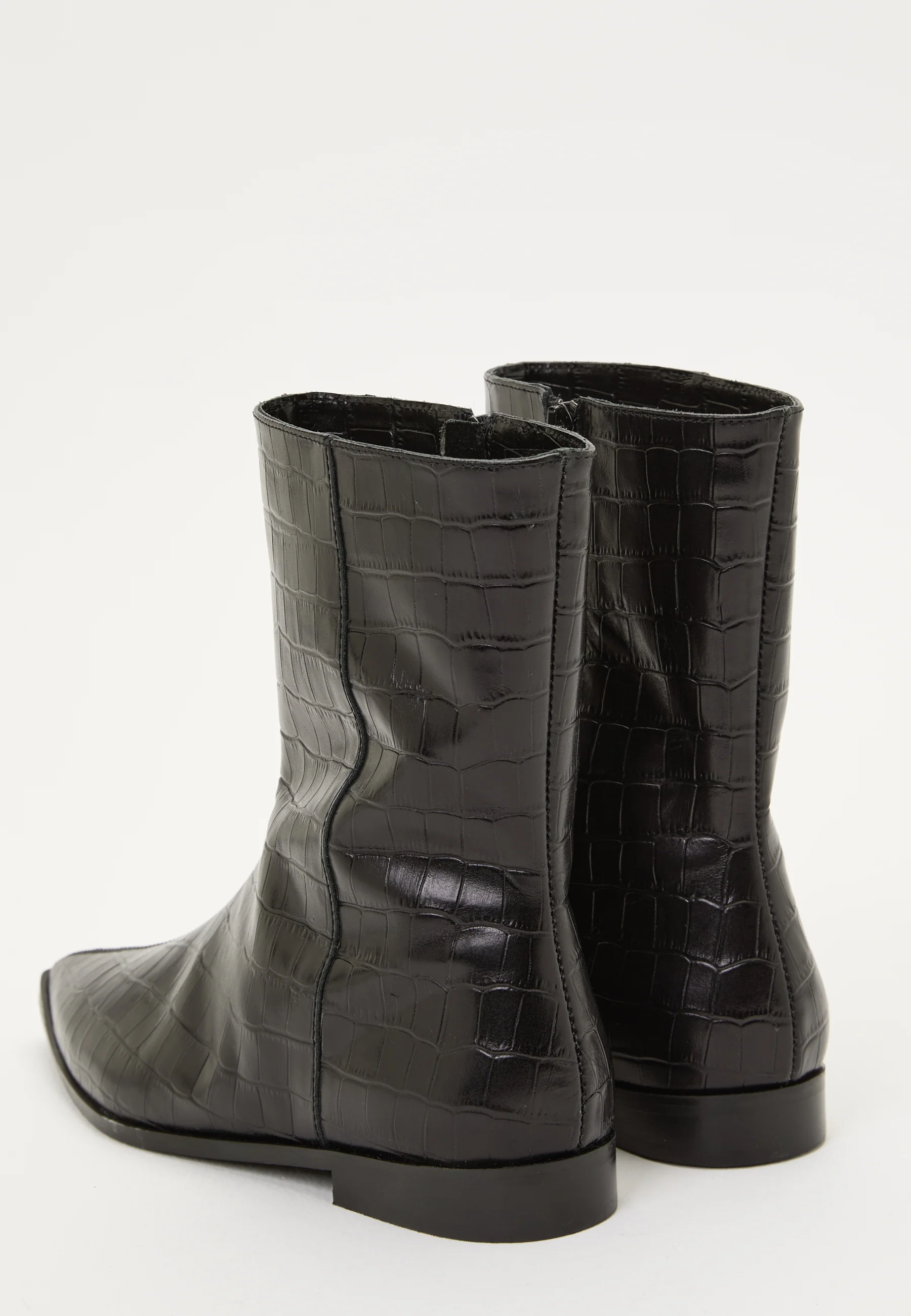 Croco Leather Ankle Boot - Image 5