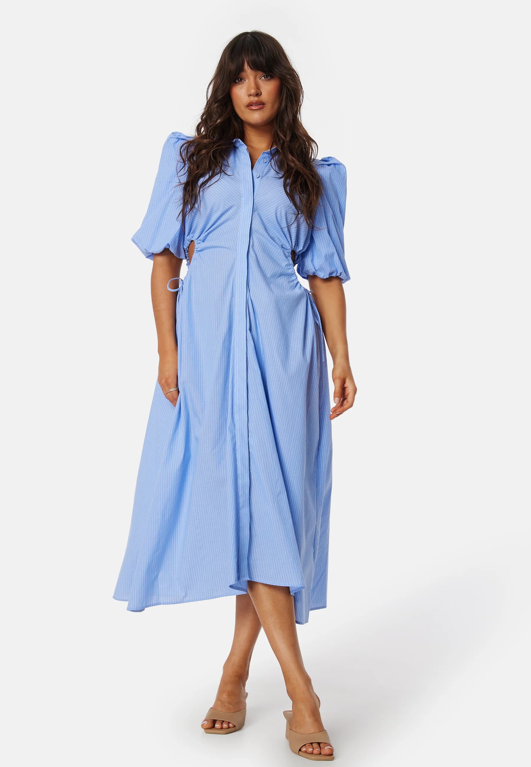 Cut out midi shirt dress - Image 3