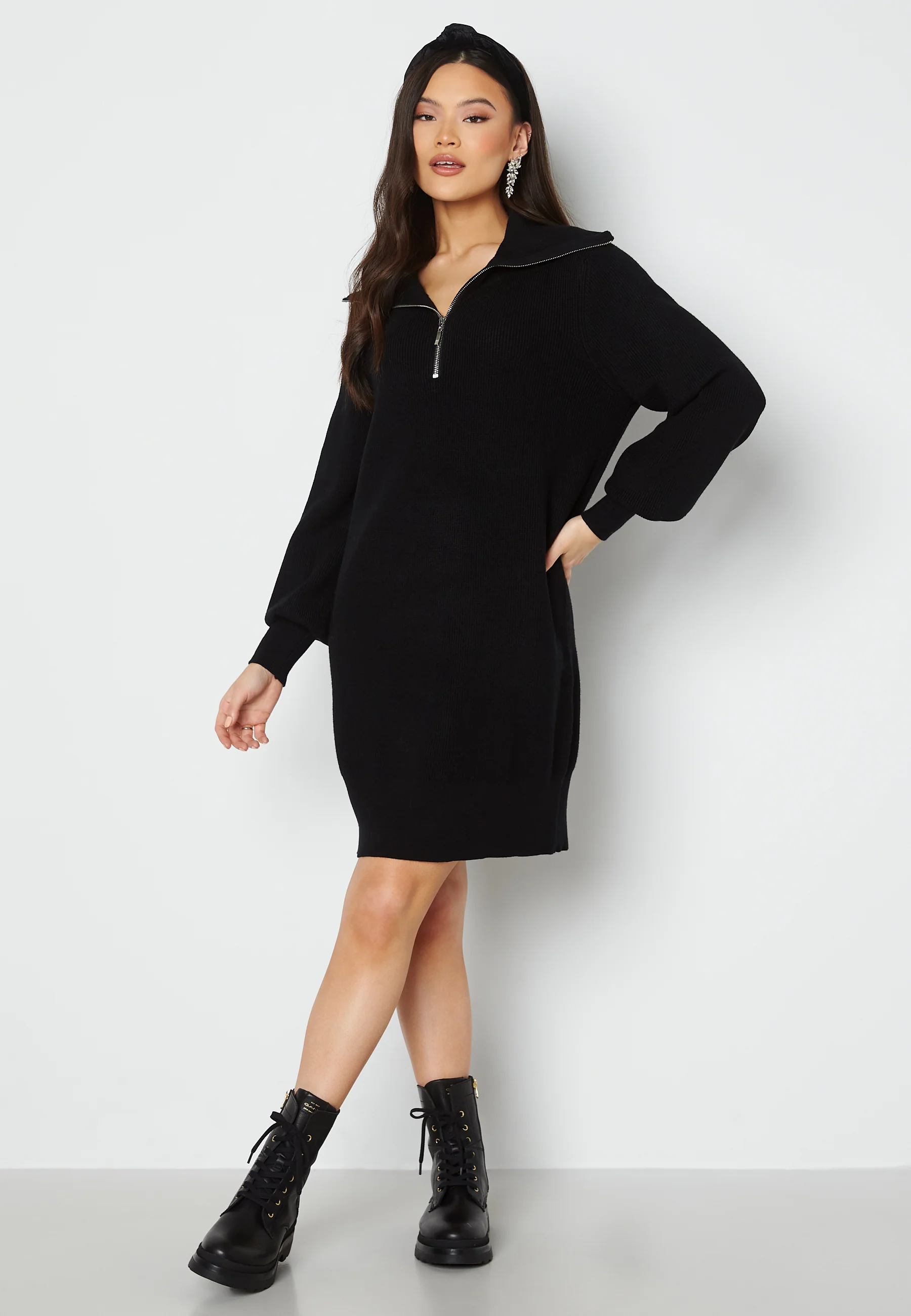 Dalma LS Zip Knit Dress - Image 3