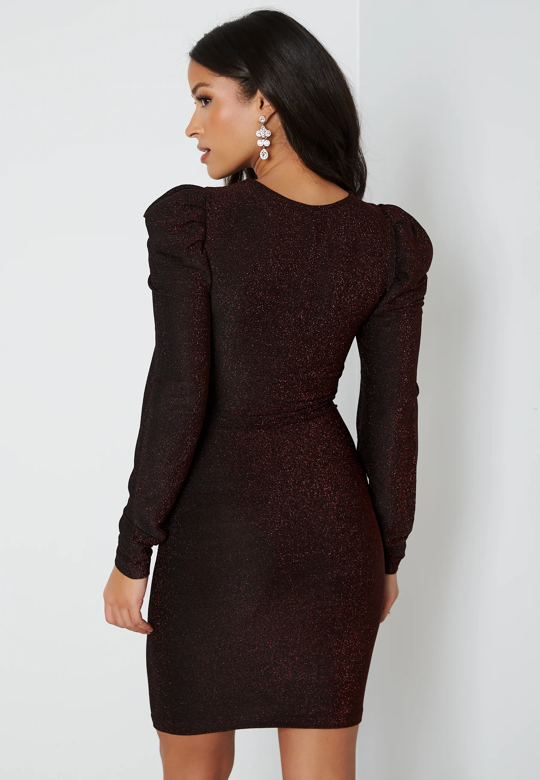 Darling L/S Glitter Puff Dress - Image 3