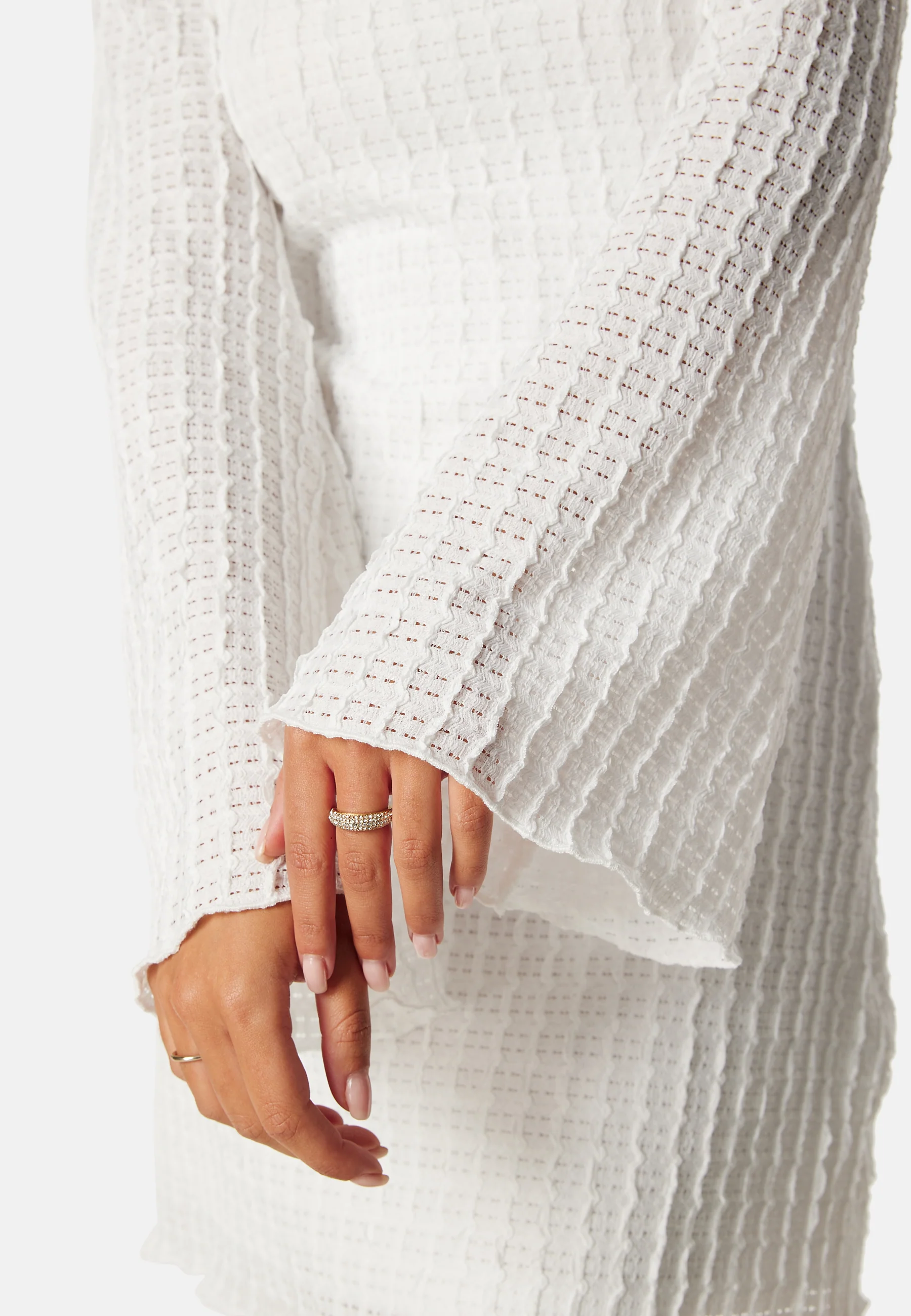Deep Back Structure Short Dress - Image 5