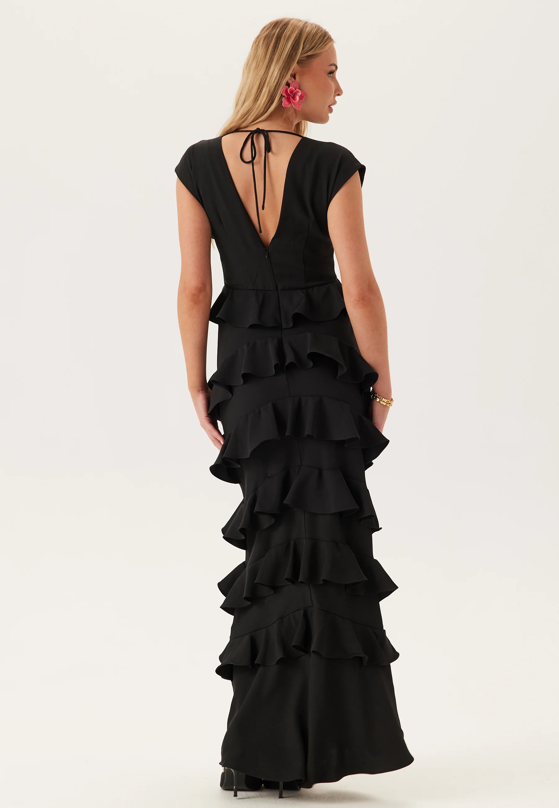 Deep V-Neck Flounce Gown - Image 7