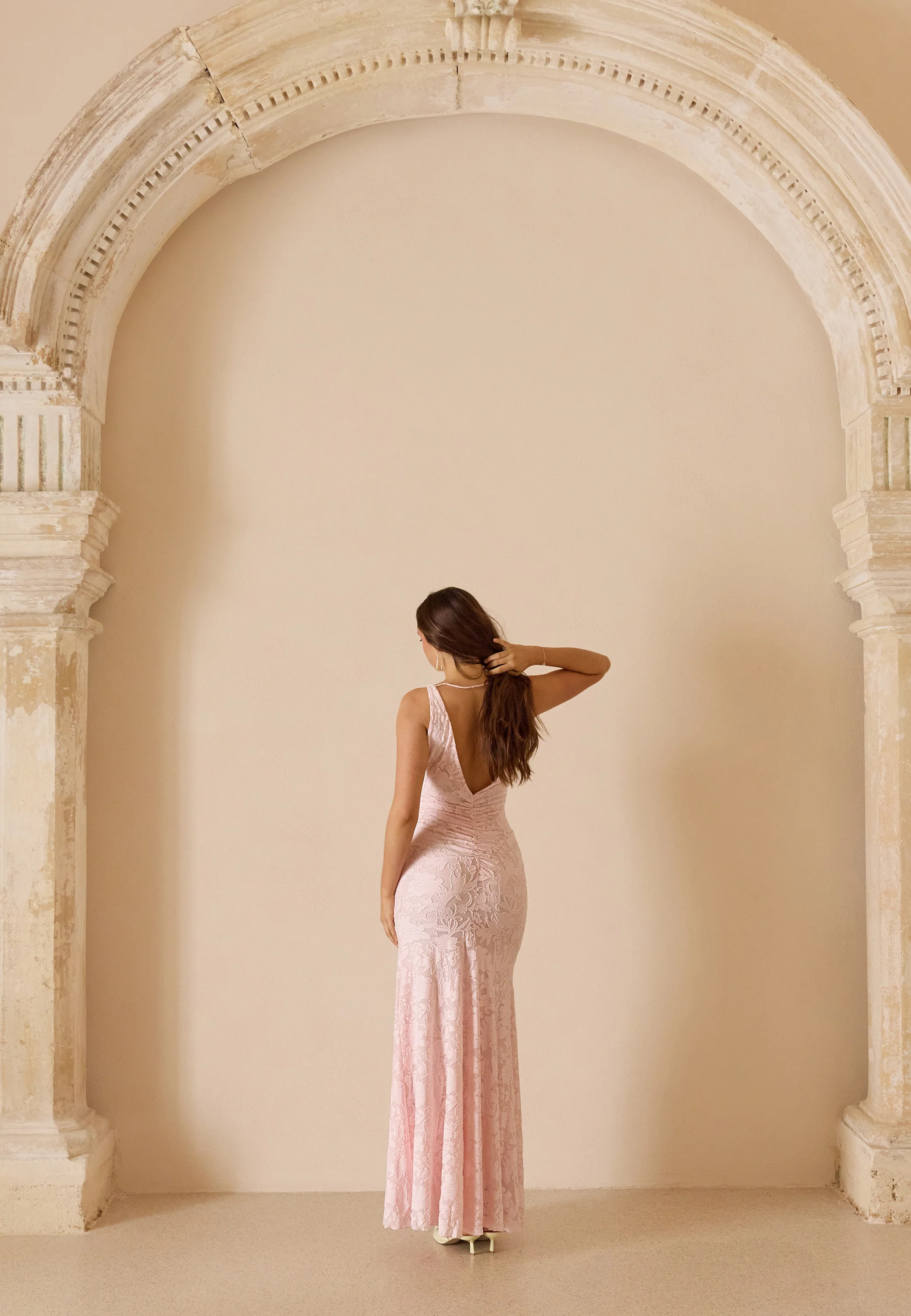 Deep Waterfall Mermaid Gown - Image 2