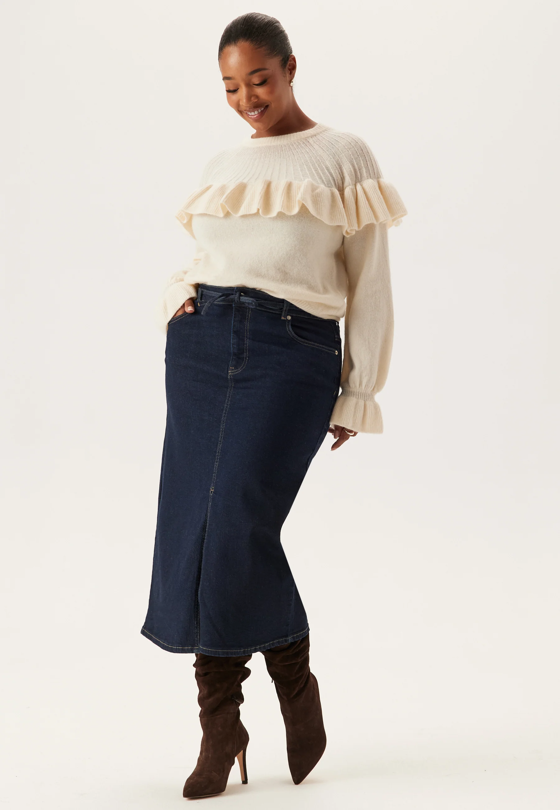 Denim Midi Skirt - Image 5