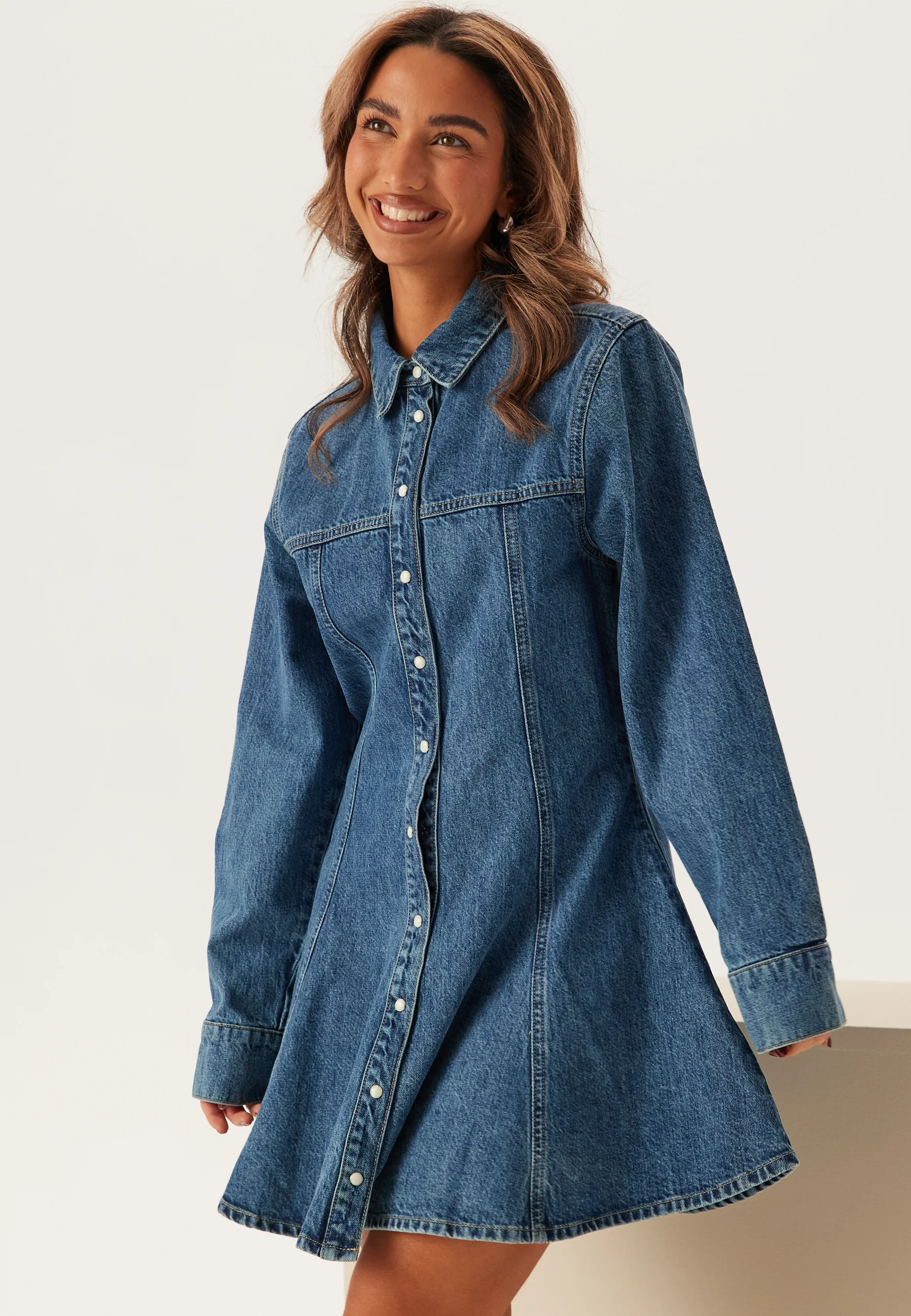 Denim Mini Dress - Image 4