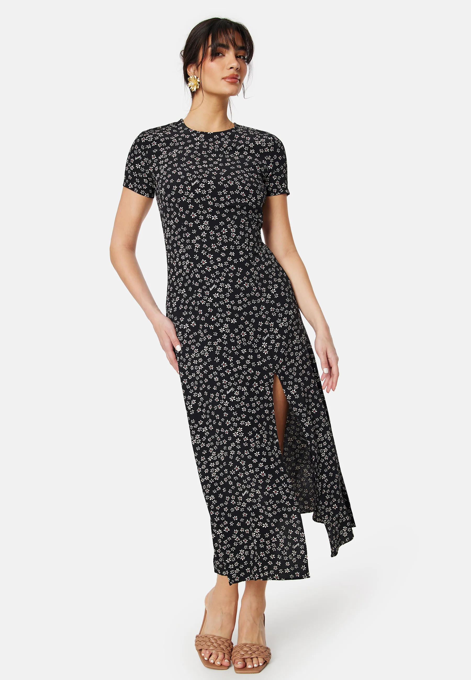 Disty Midi Slit Dress - Image 3