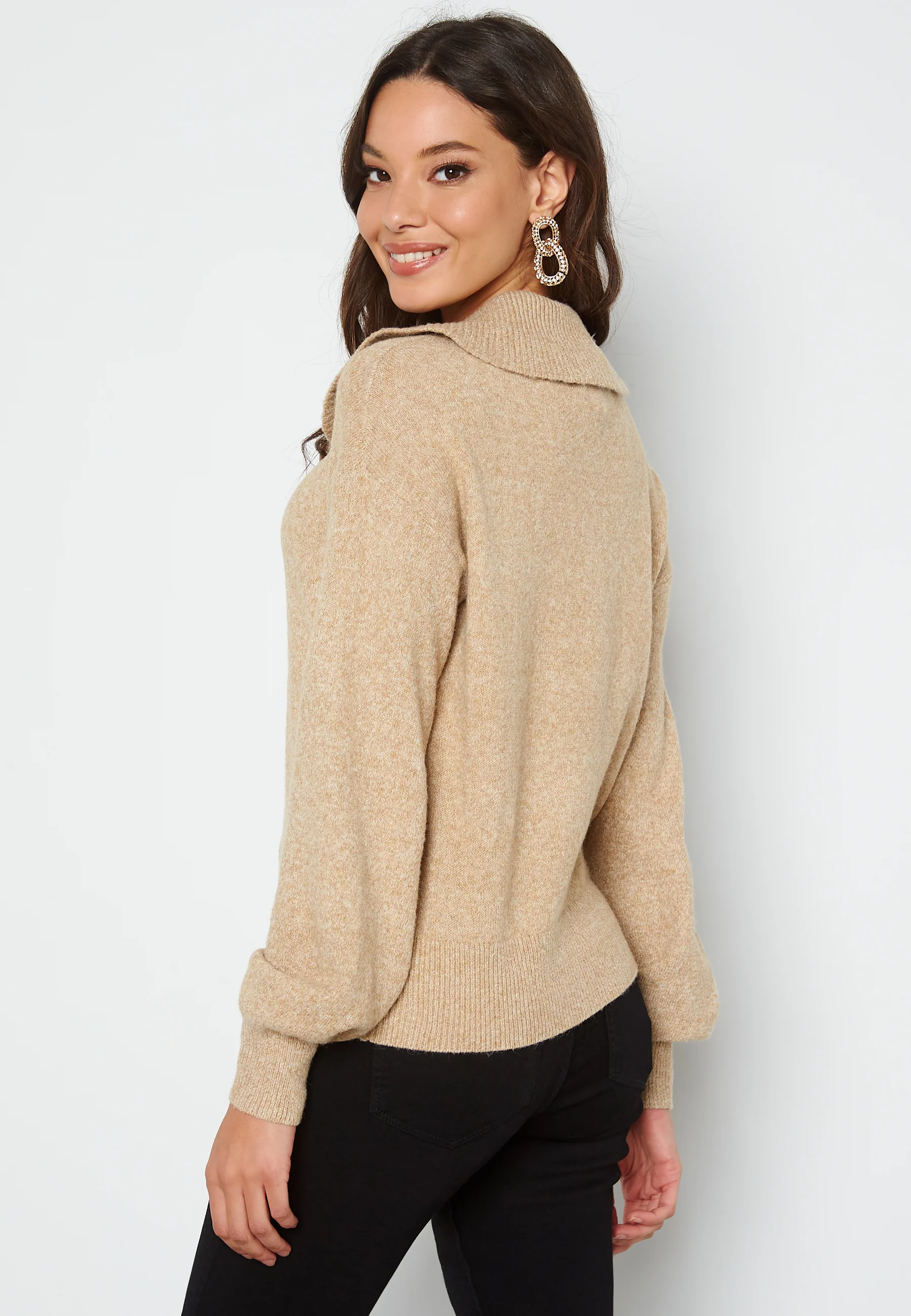 Doffy LS Collar Blouse Ga Boo B-15 Birch Melange - Image 3