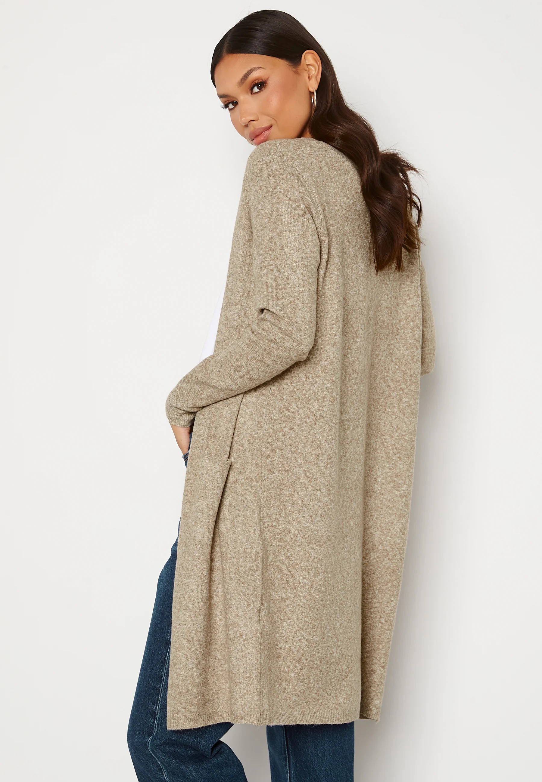 Doffy LS Long Open Cardigan - Image 3