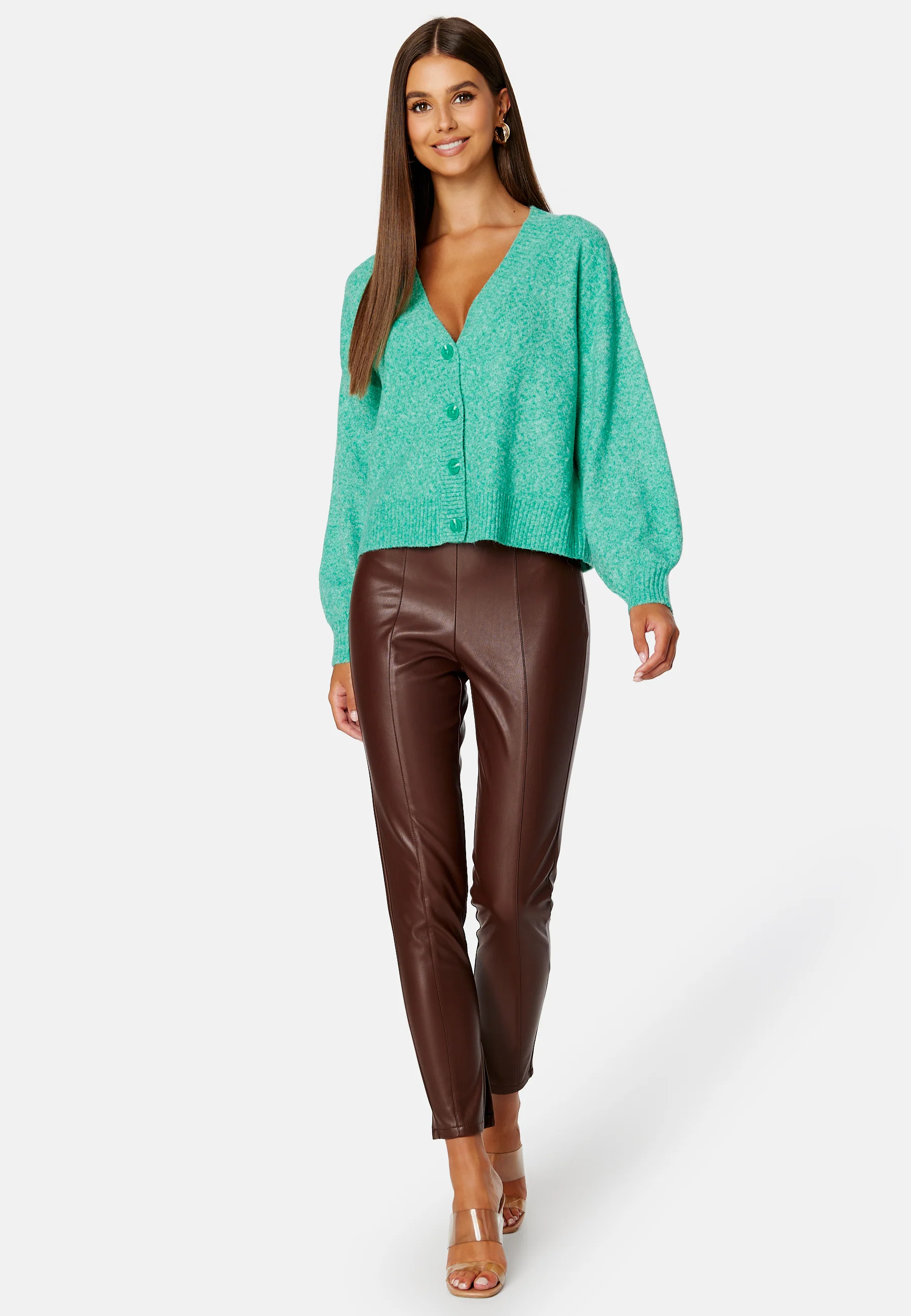 Doffy LS V-Neck Button Cardigan - Image 2