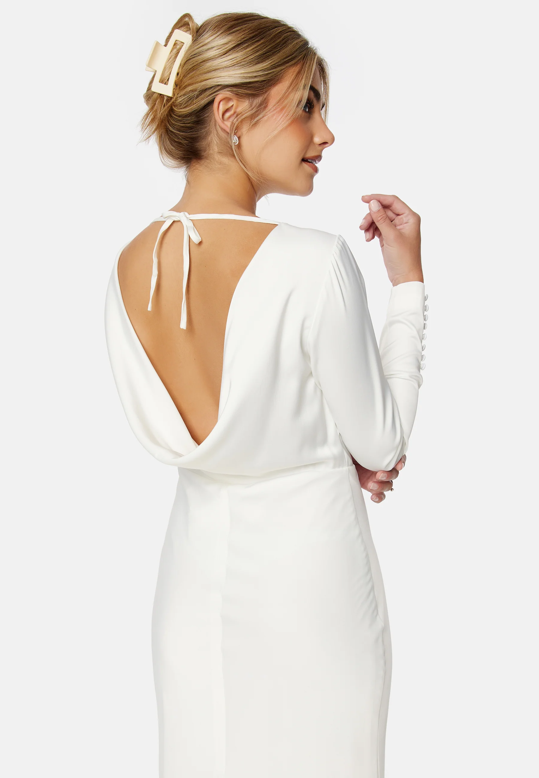 Dottea LS Drapeback Dress - Image 4