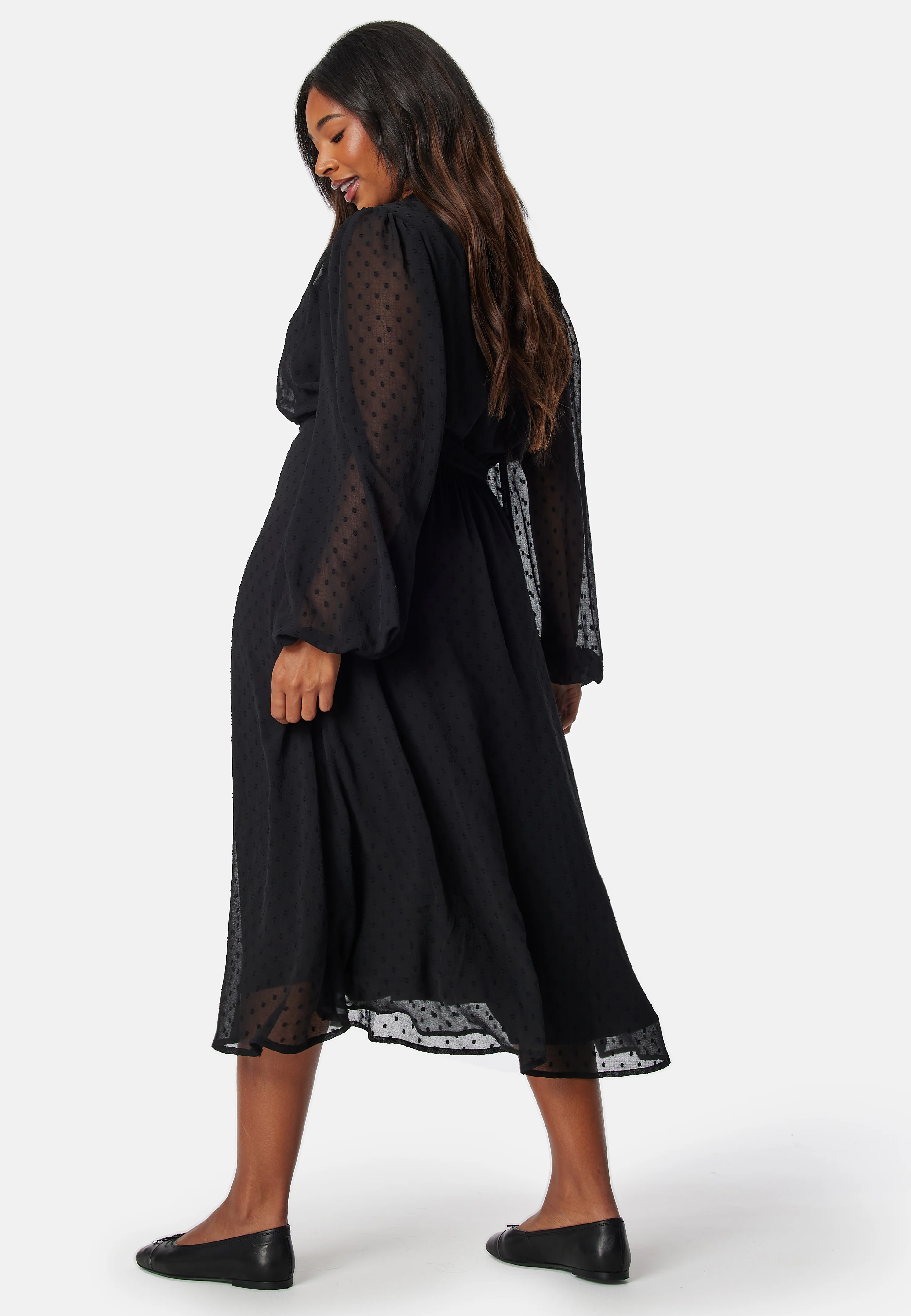Dotted Button Dress - Image 9