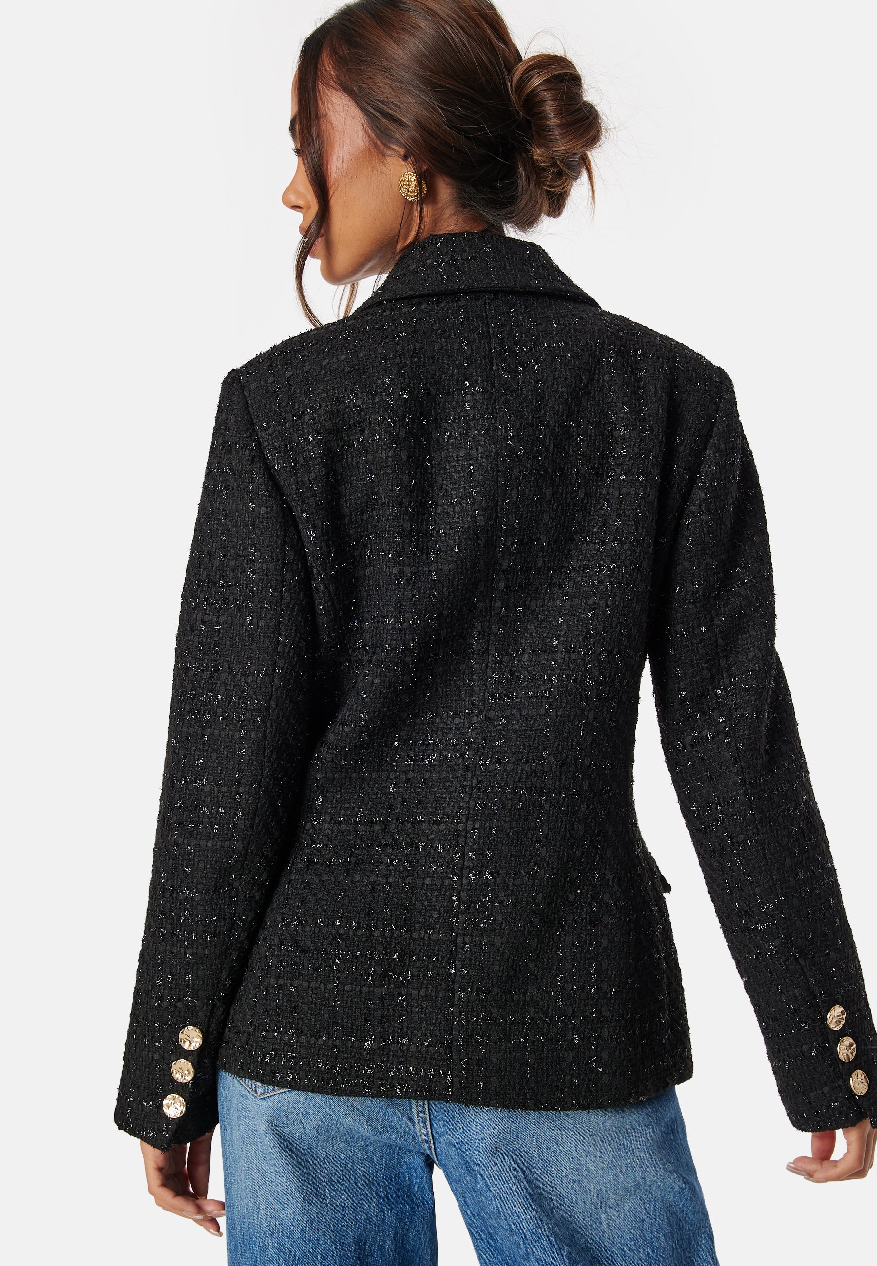 Double Breasted Bouclé Blazer - Image 3