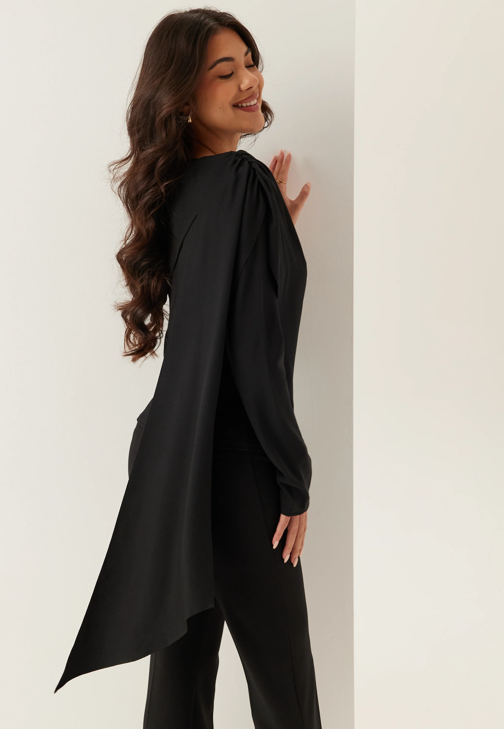 Draped Cape Blouse - Image 3