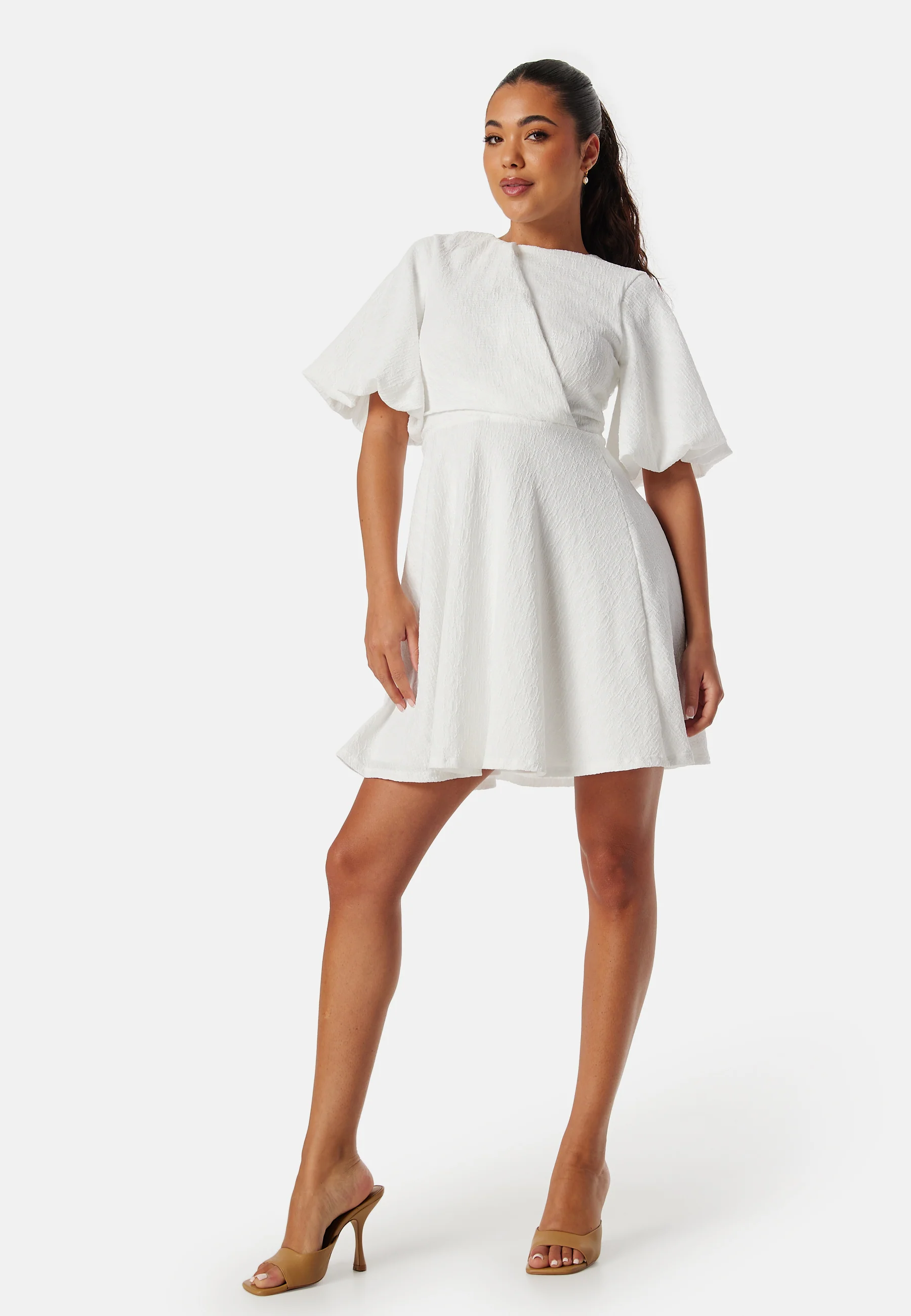 Draped Front Structured Dress - Image 3