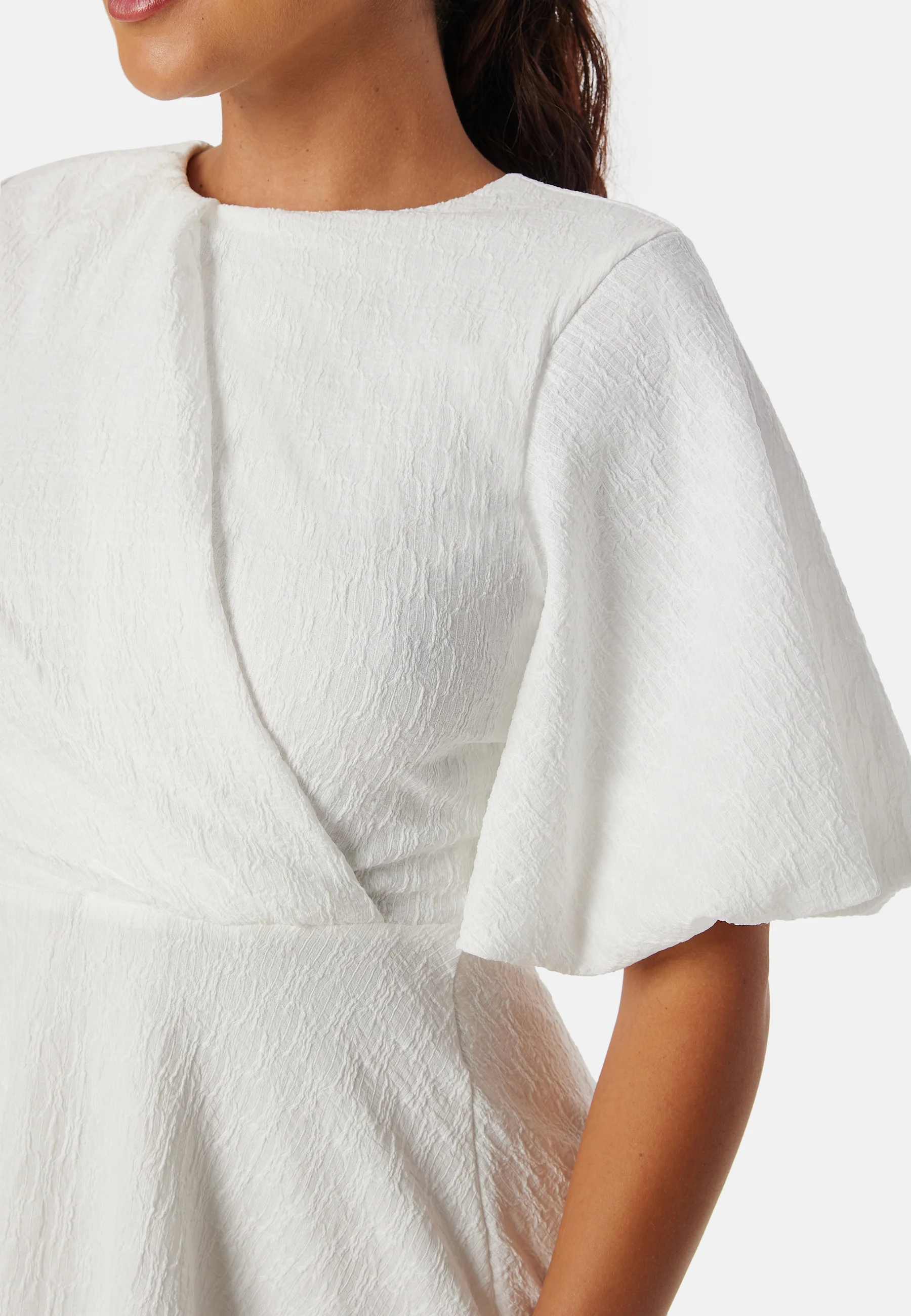 Draped Front Structured Dress - Image 4