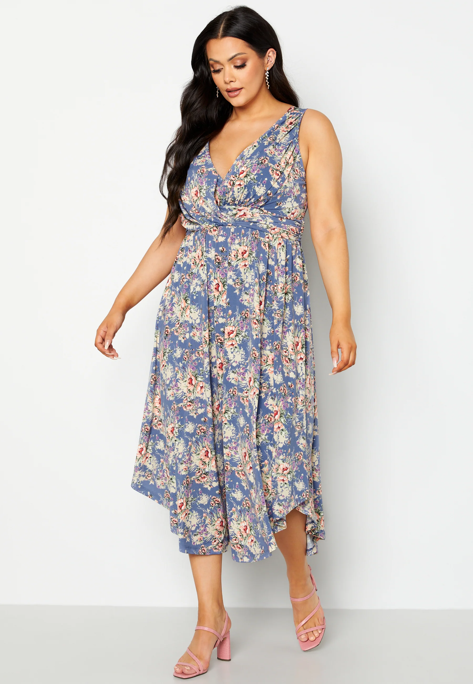 Draped Soft Midi Dress - Image 6