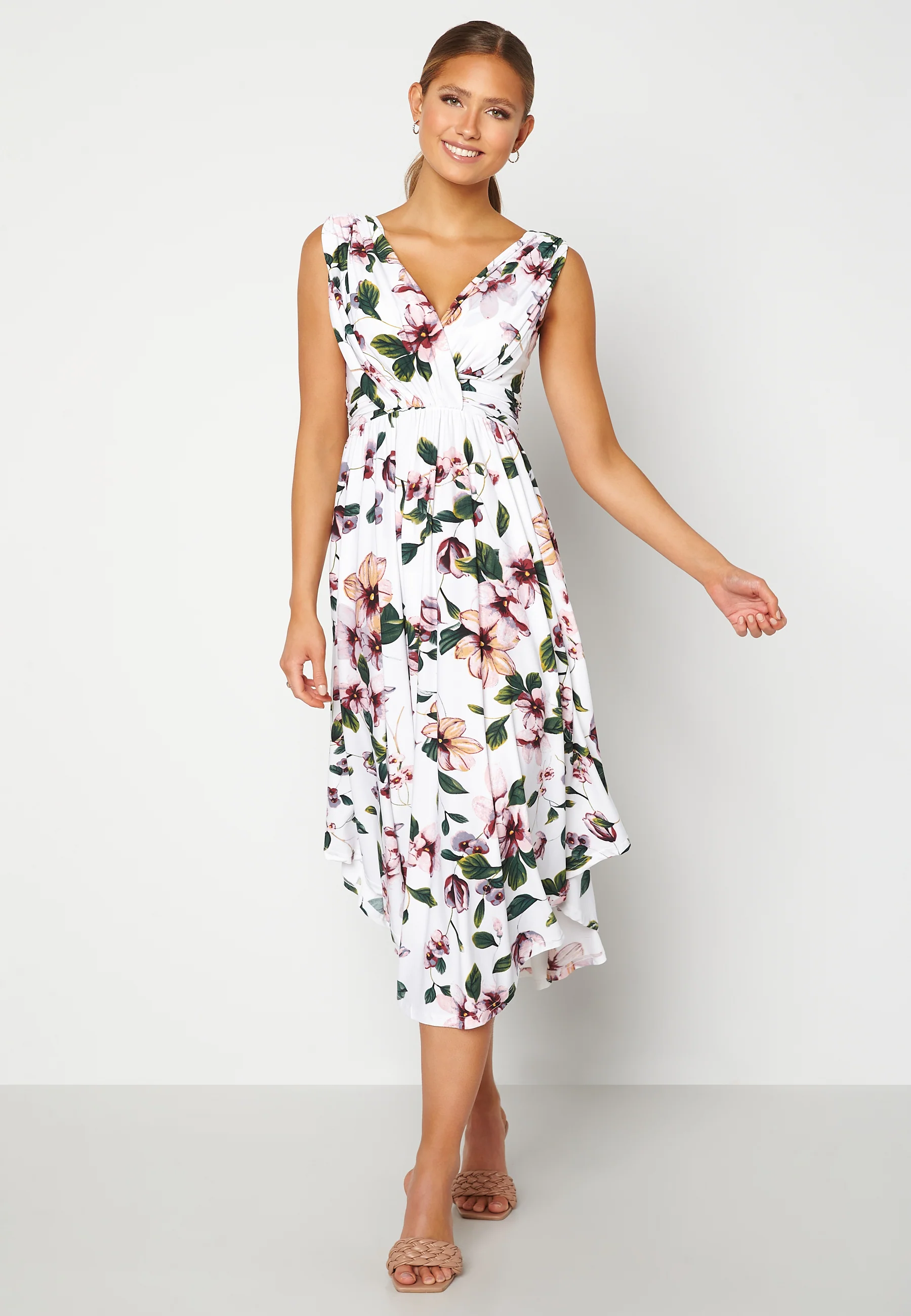 Draped Soft Midi Dress