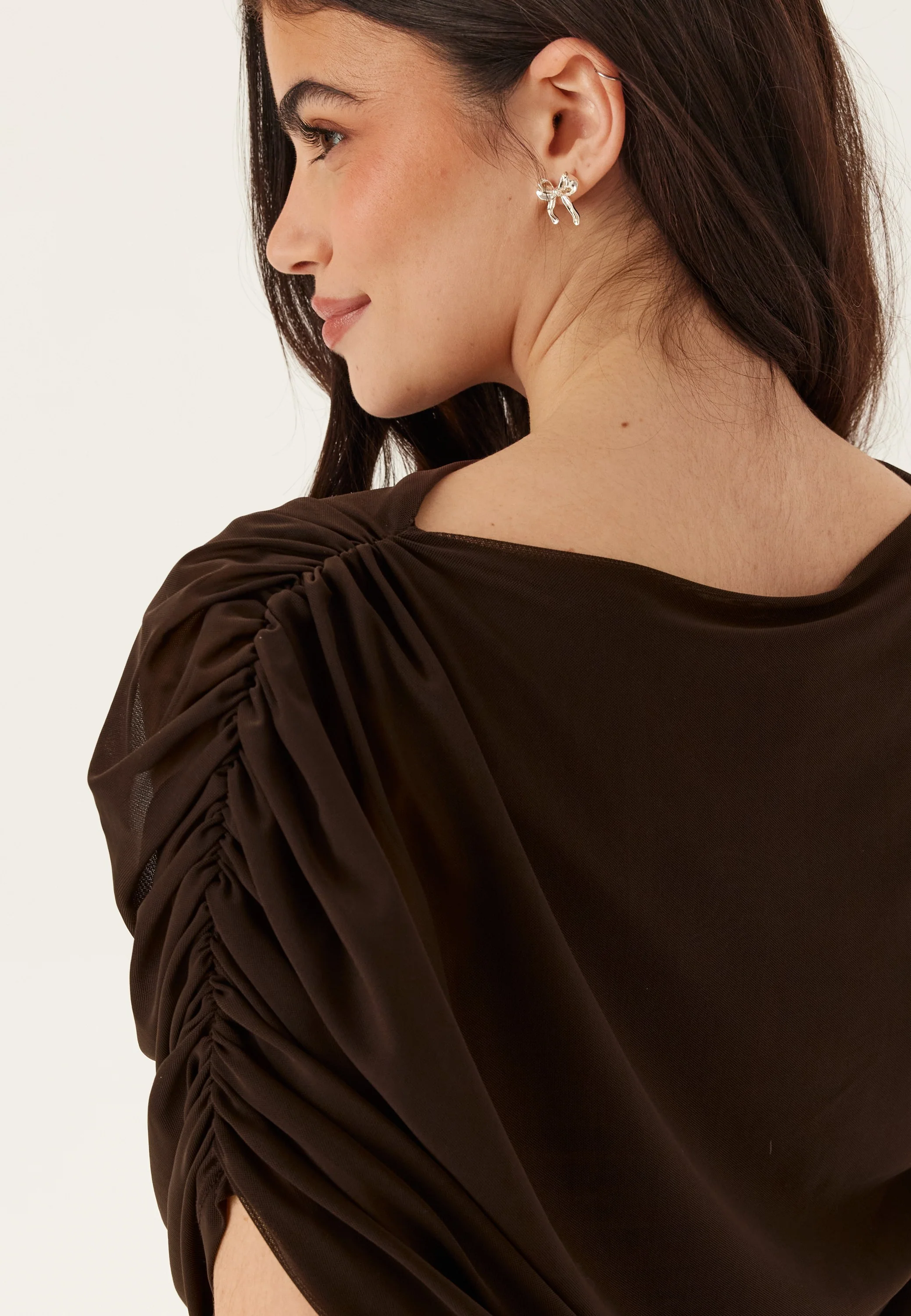 Drapy Mesh Cape Top - Image 4