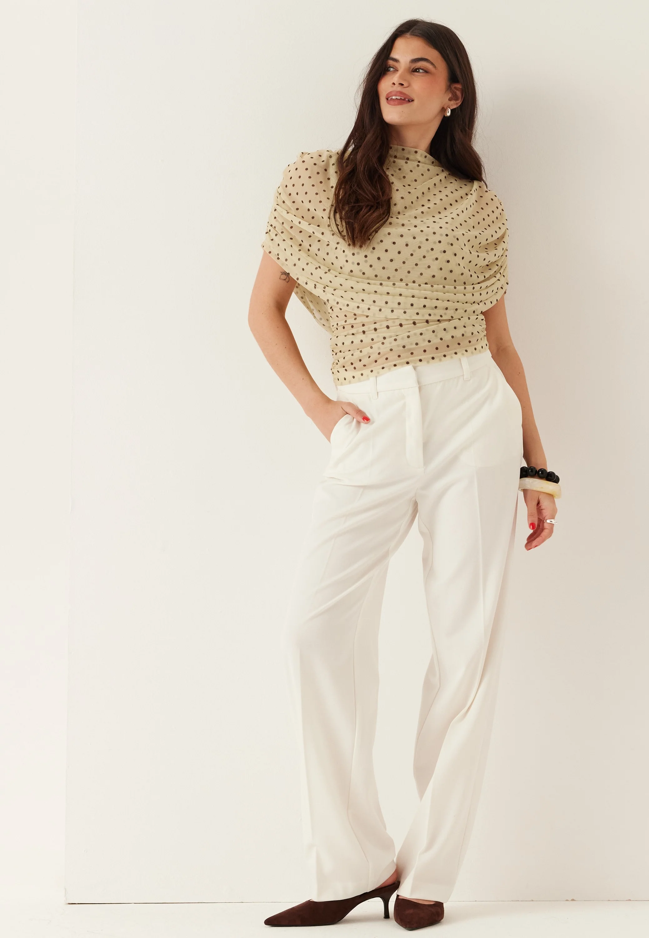 Drapy Mesh Cape Top - Image 5