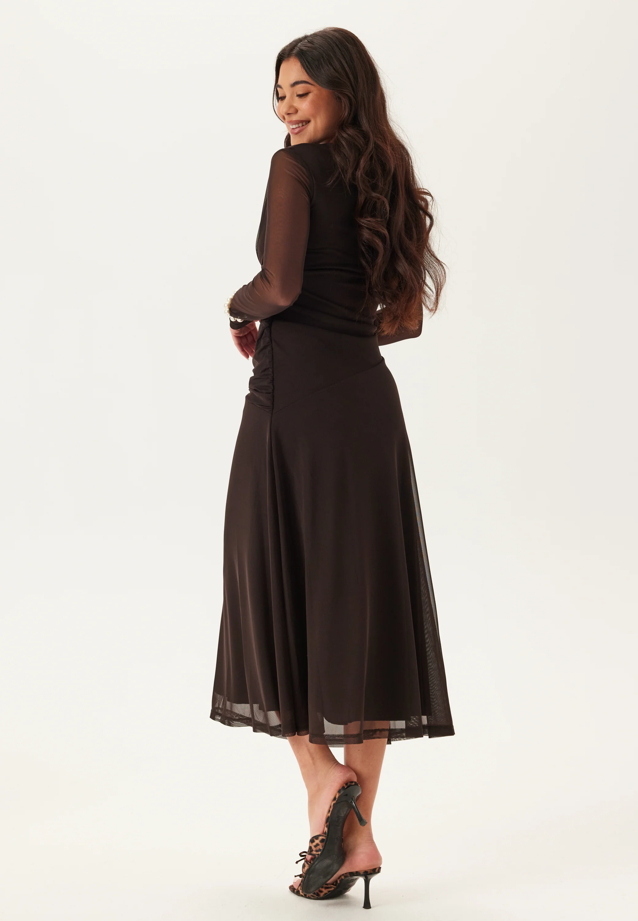 Drapy Twist Mesh Dress - Image 2