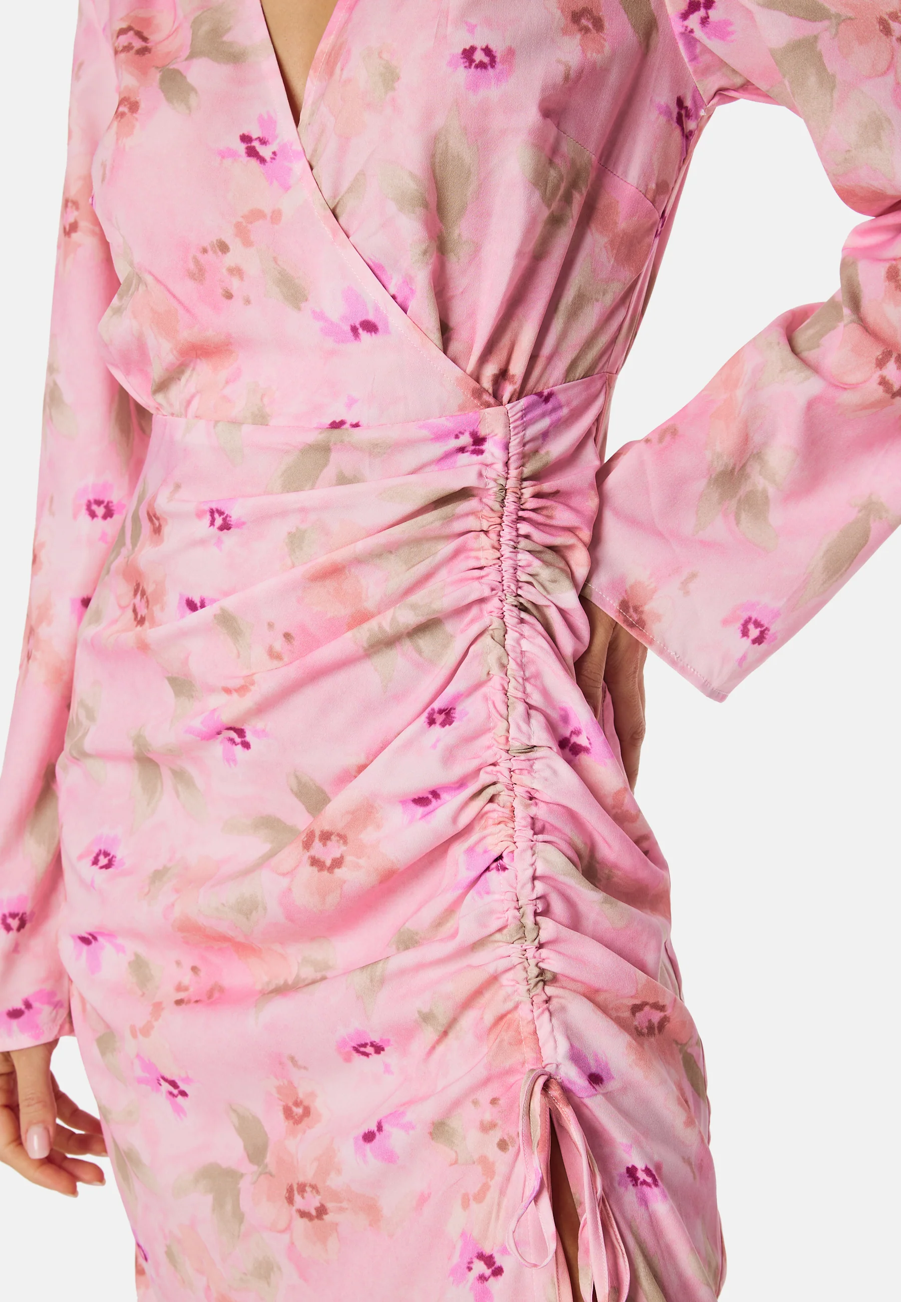 Drawstring L/S Midi Dress - Image 2