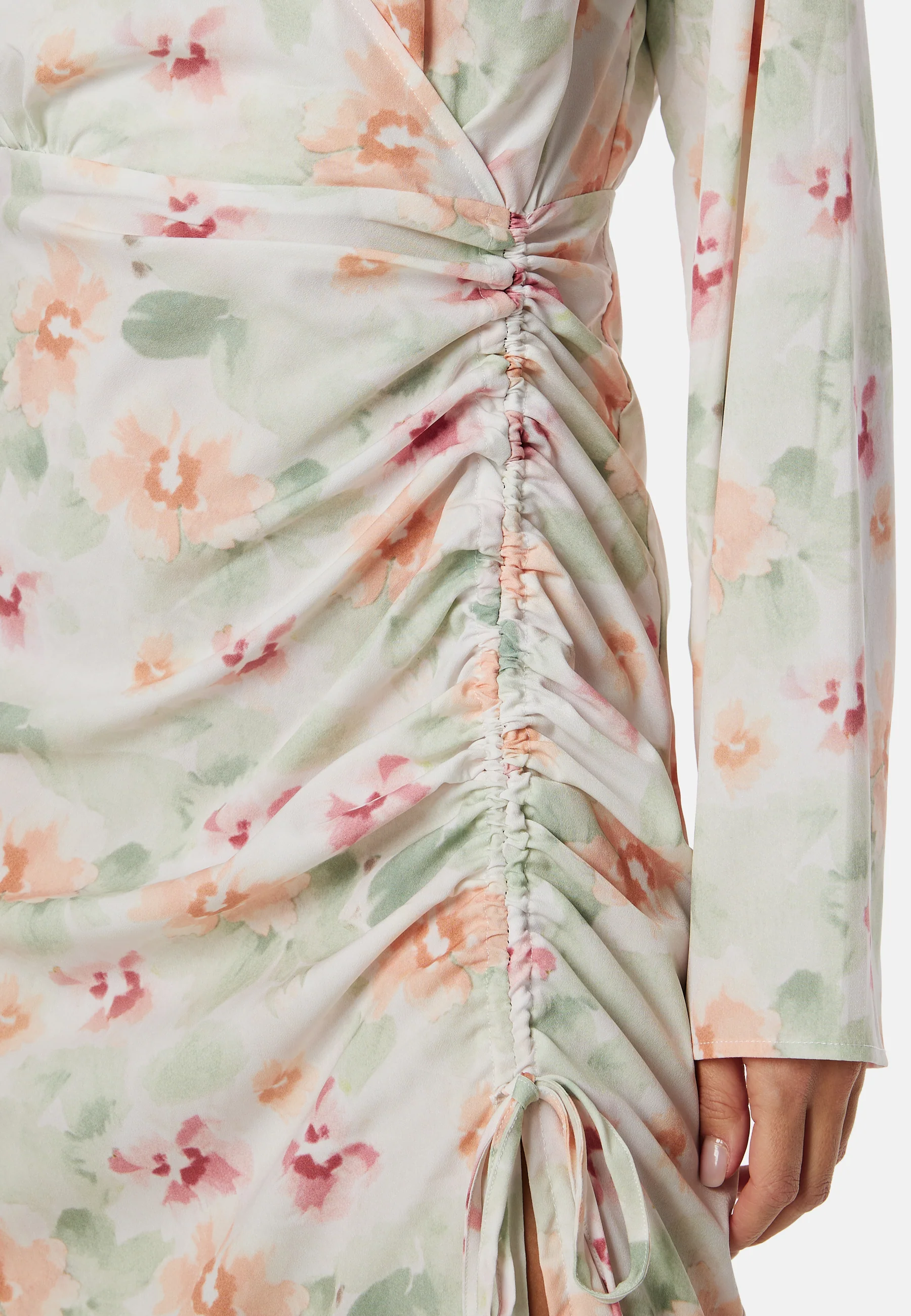 Drawstring L/S Midi Dress - Image 2