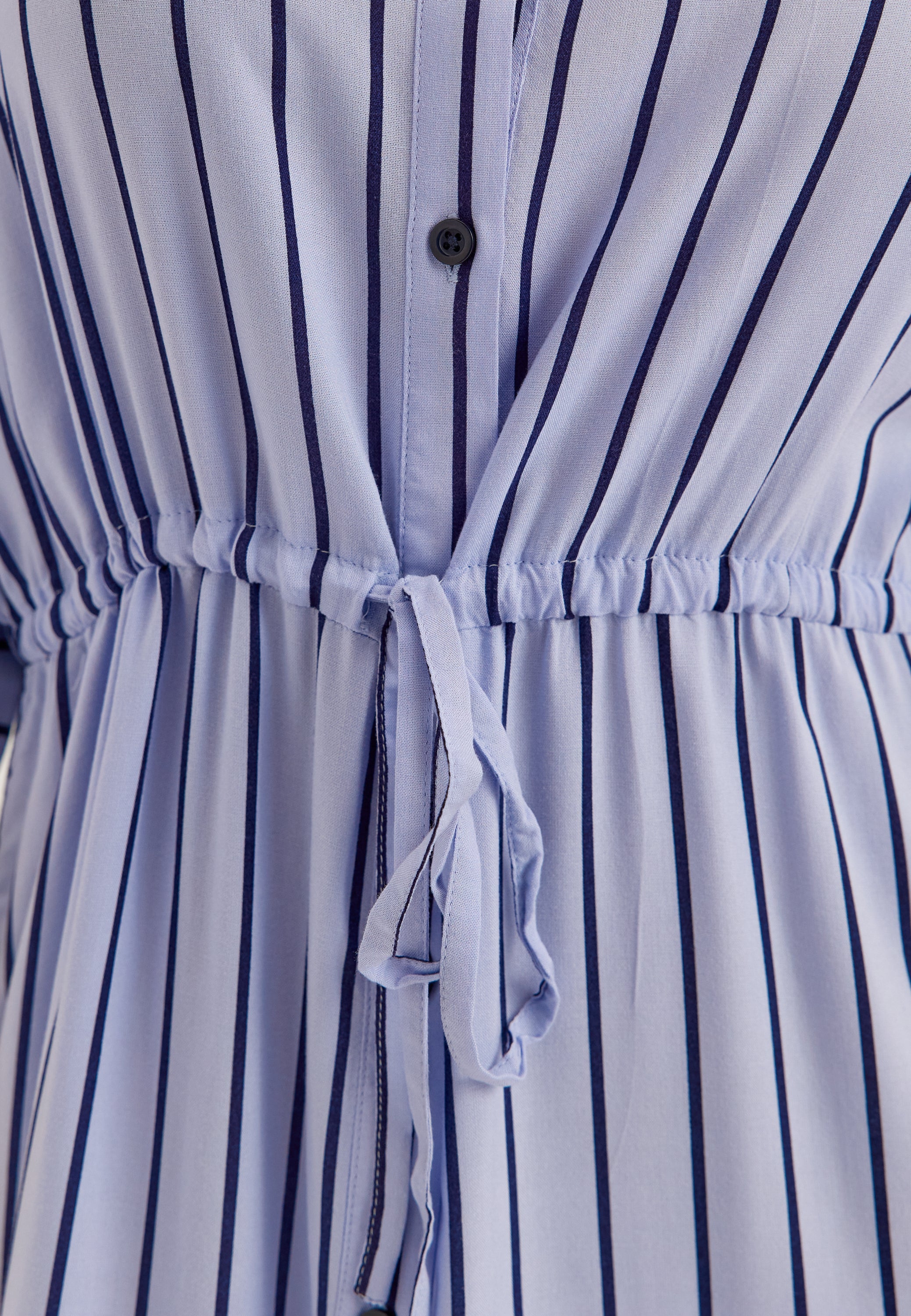 Drawstring Viscose Shirt Dress - Image 4