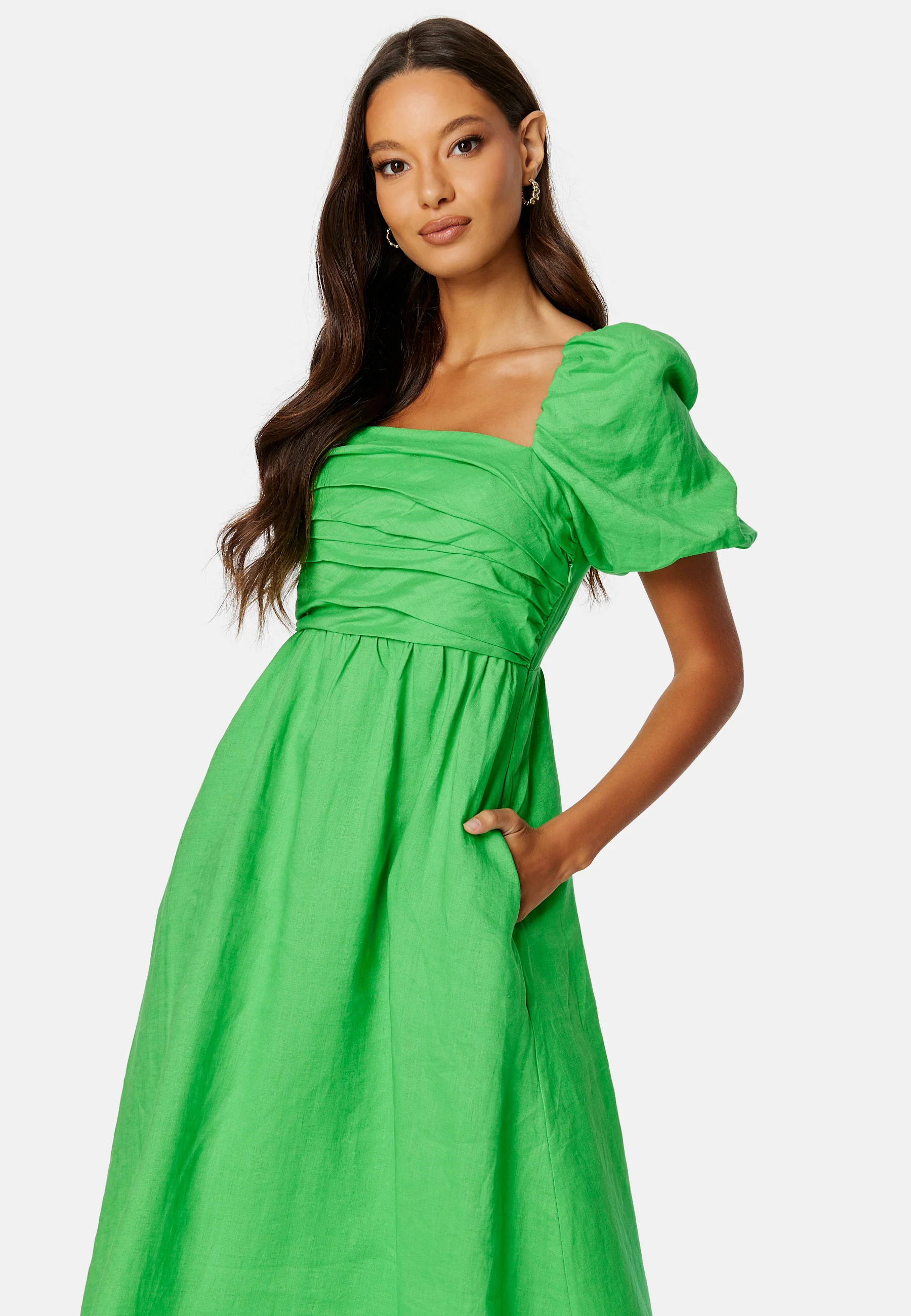 Dream Ruched Bodice Midi Dress - Image 4