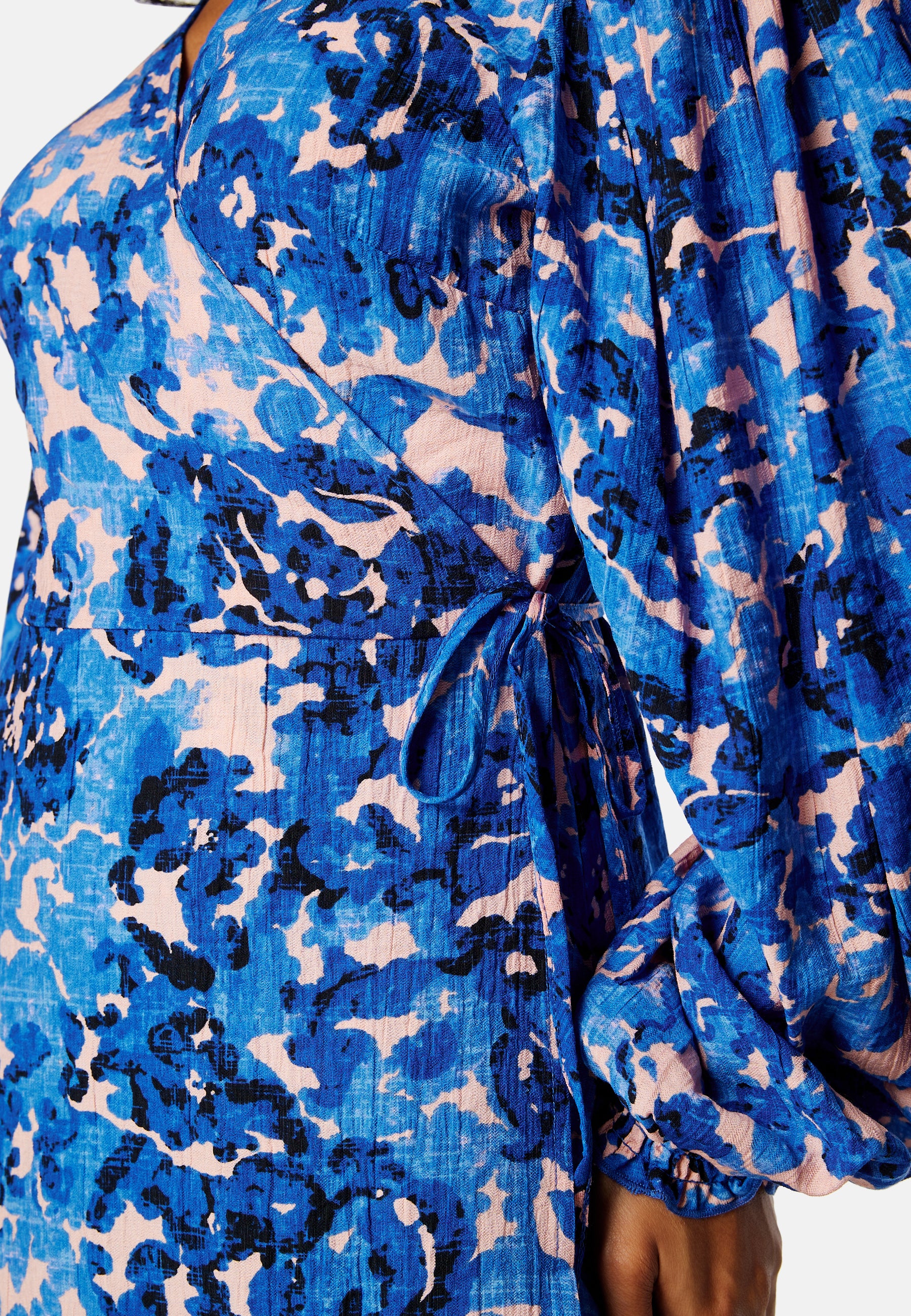 Elena Ira V-Neck 3/4 Midi Wrap Dress - Image 4