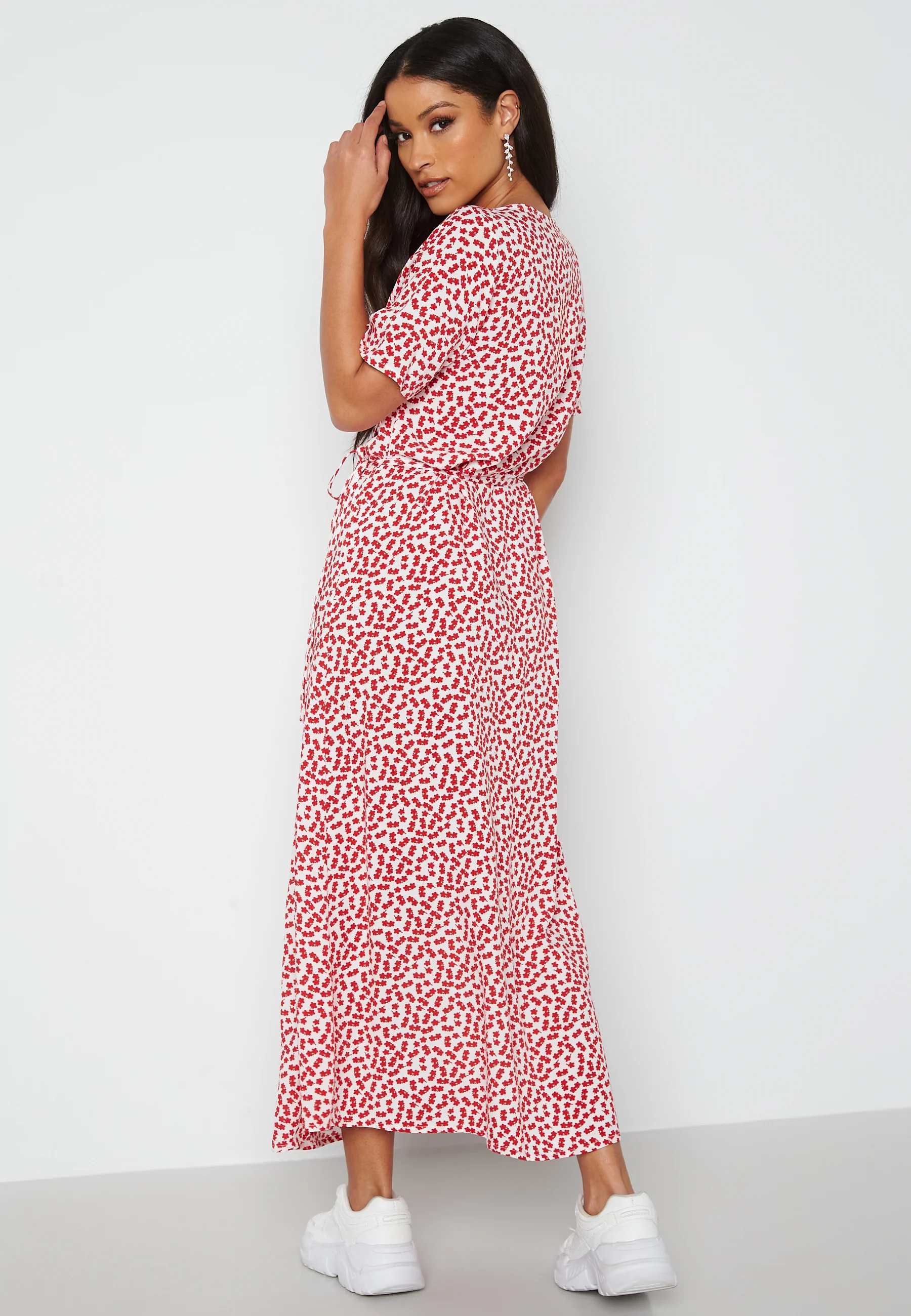 Elise S/S Long Wrap Dress - Image 2