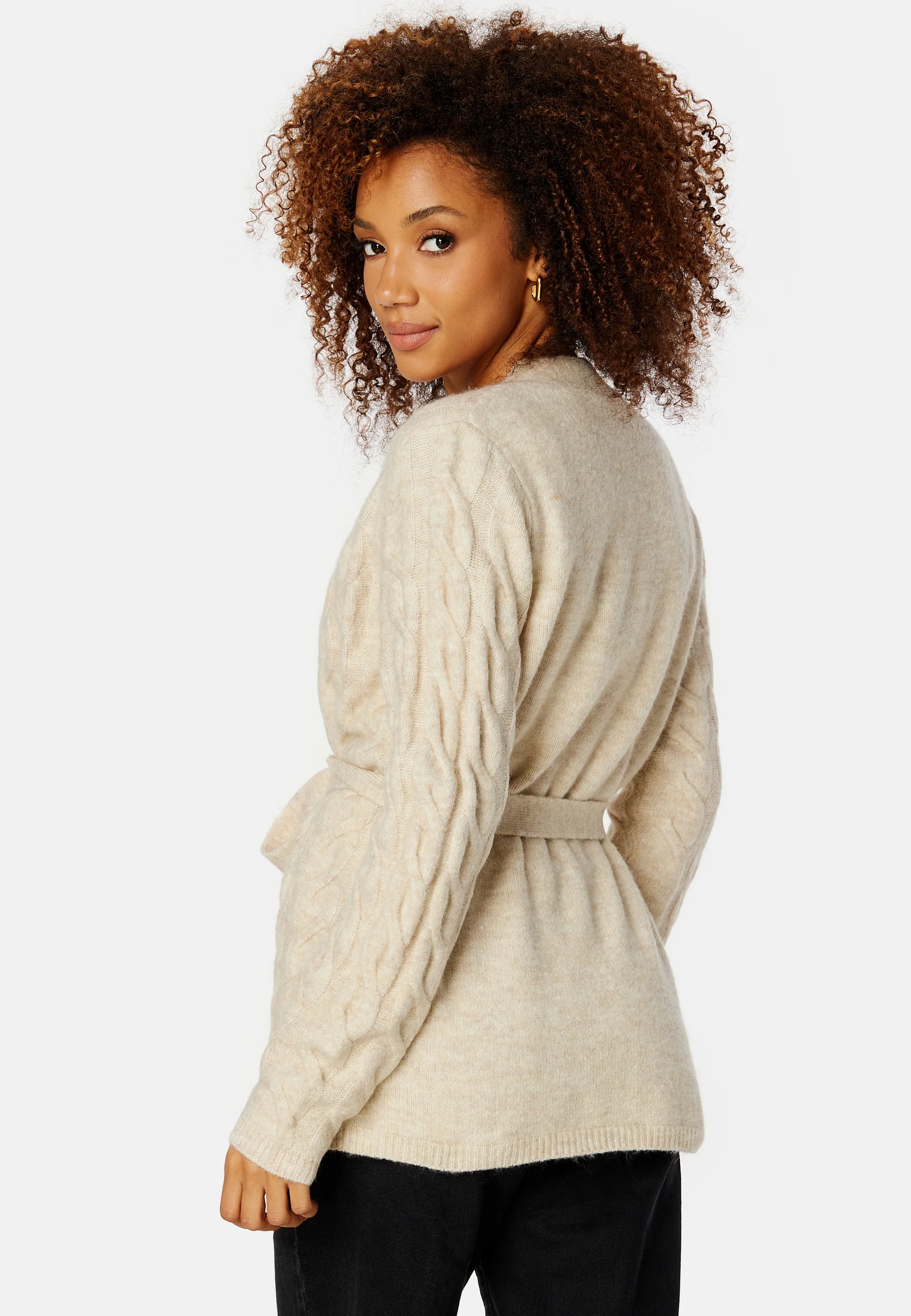 Ella L/S Cable Knit Cardigan - Image 3