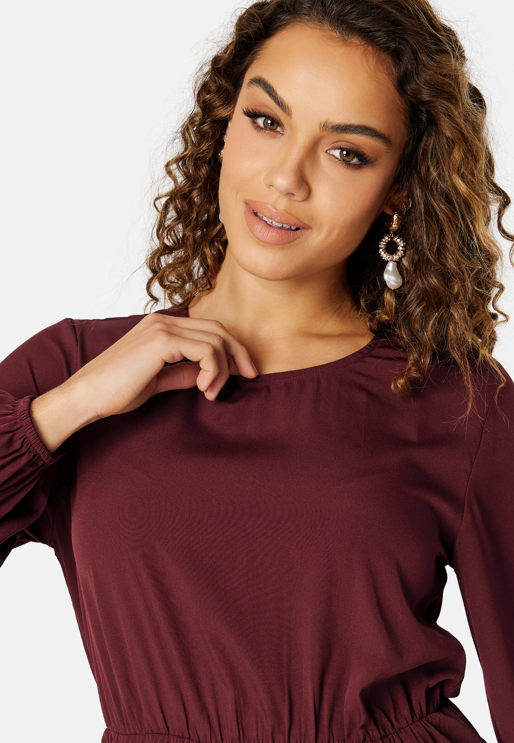 Ellen L/S Peplum Top - Image 4