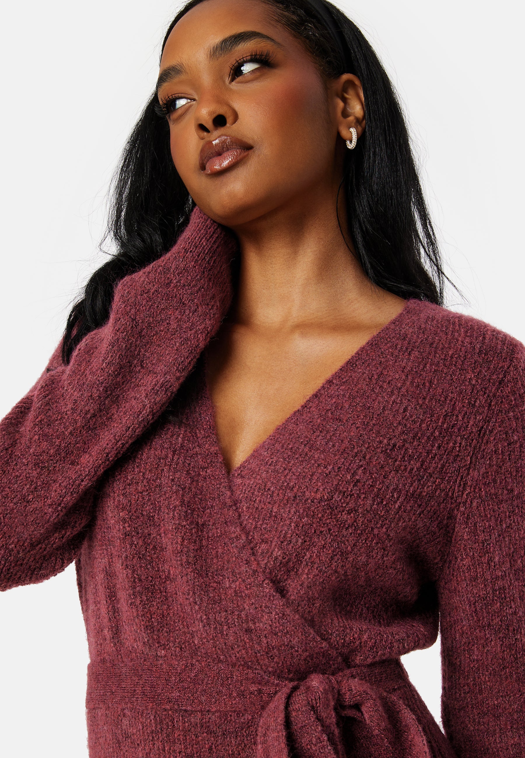 Ellen LS Wrap Knit Dress - Image 4