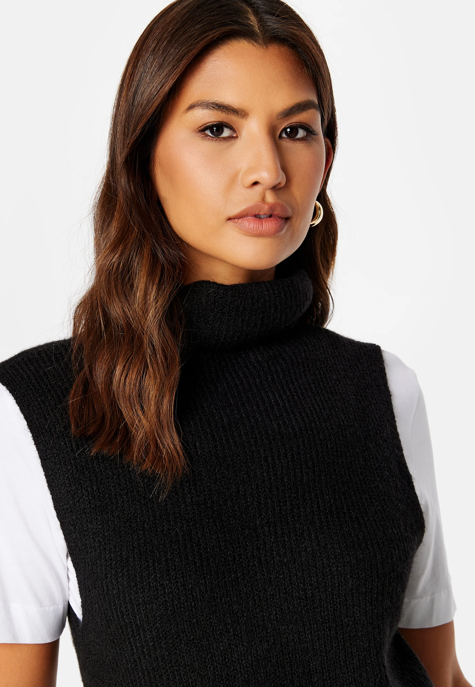 Ellen Rollneck Long Knit Vest - Image 6