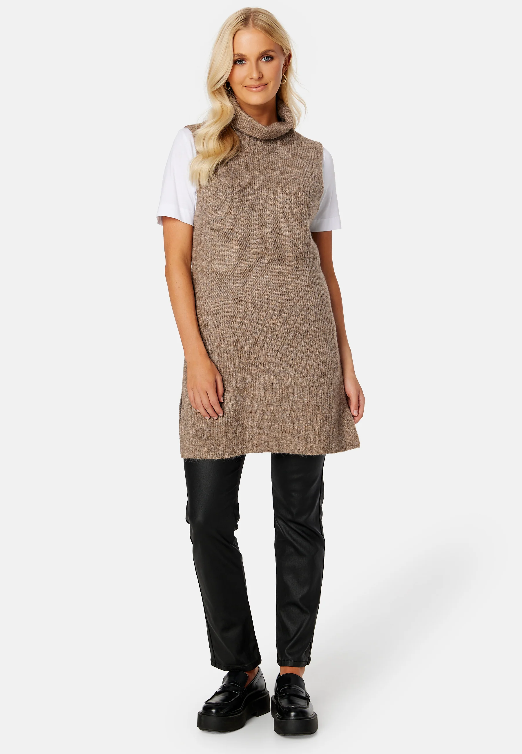Ellen Rollneck Long Knit Vest - Image 2