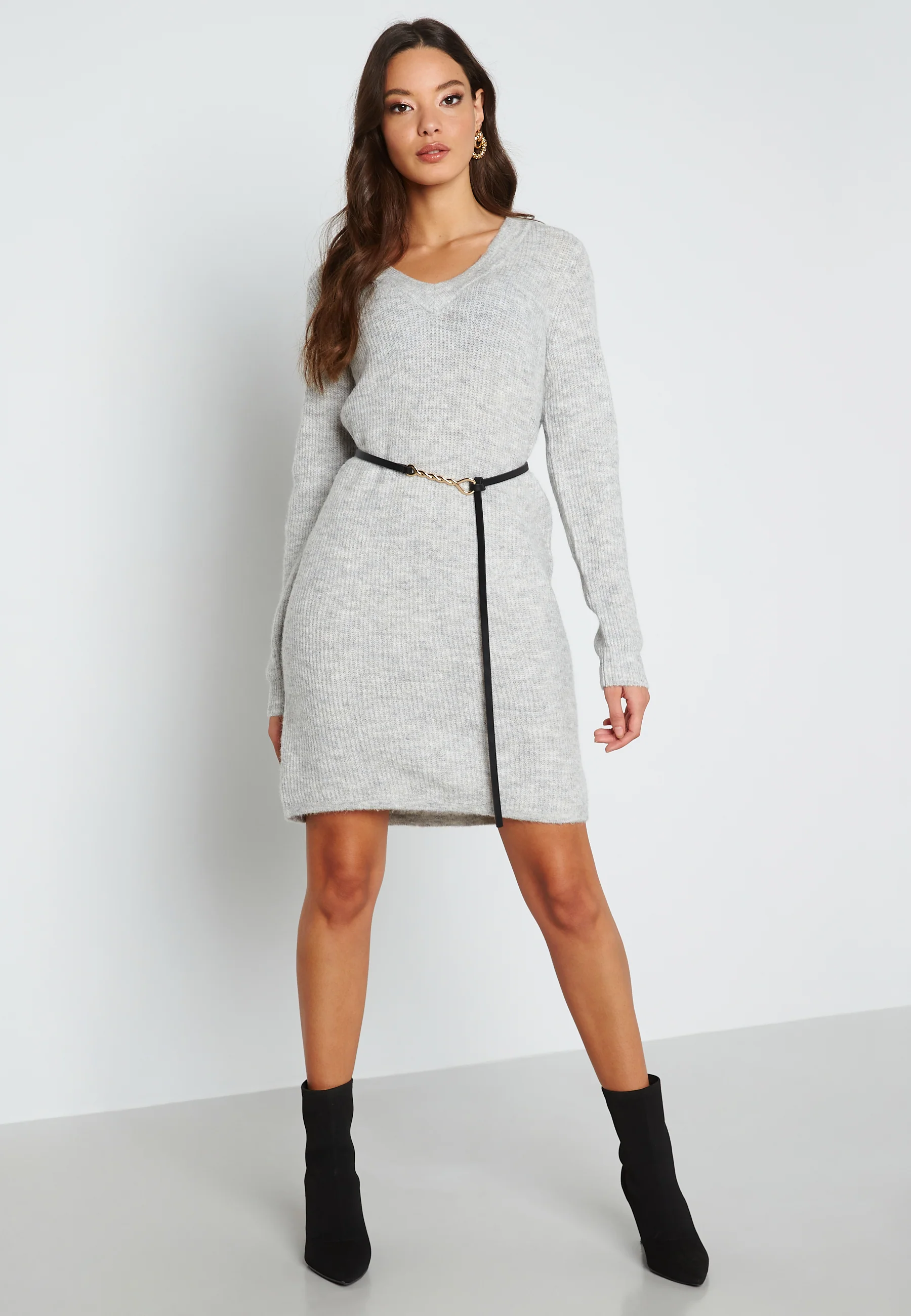 Ellen V-neck Knit Dress - Image 4