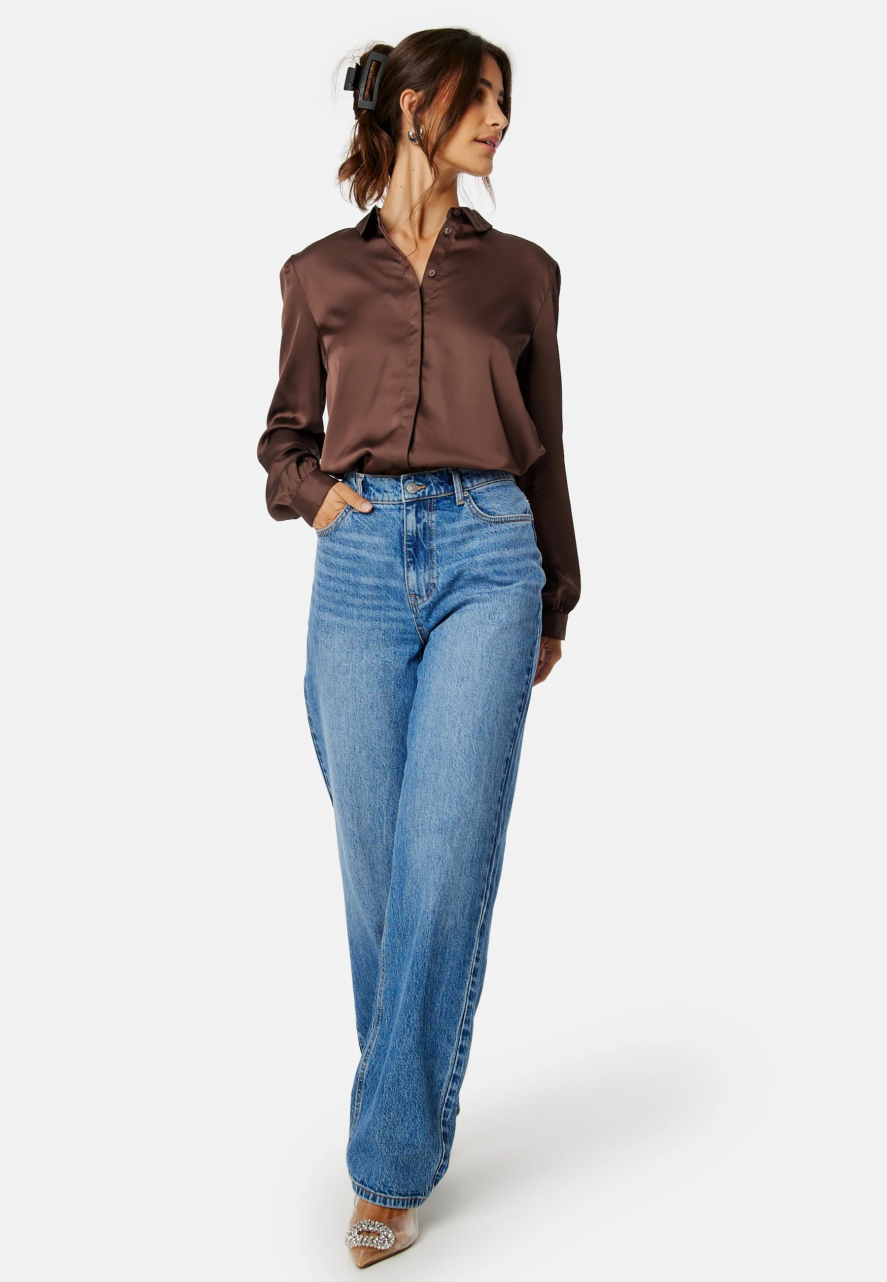 Ellette Satin L/S Shirt - Image 2