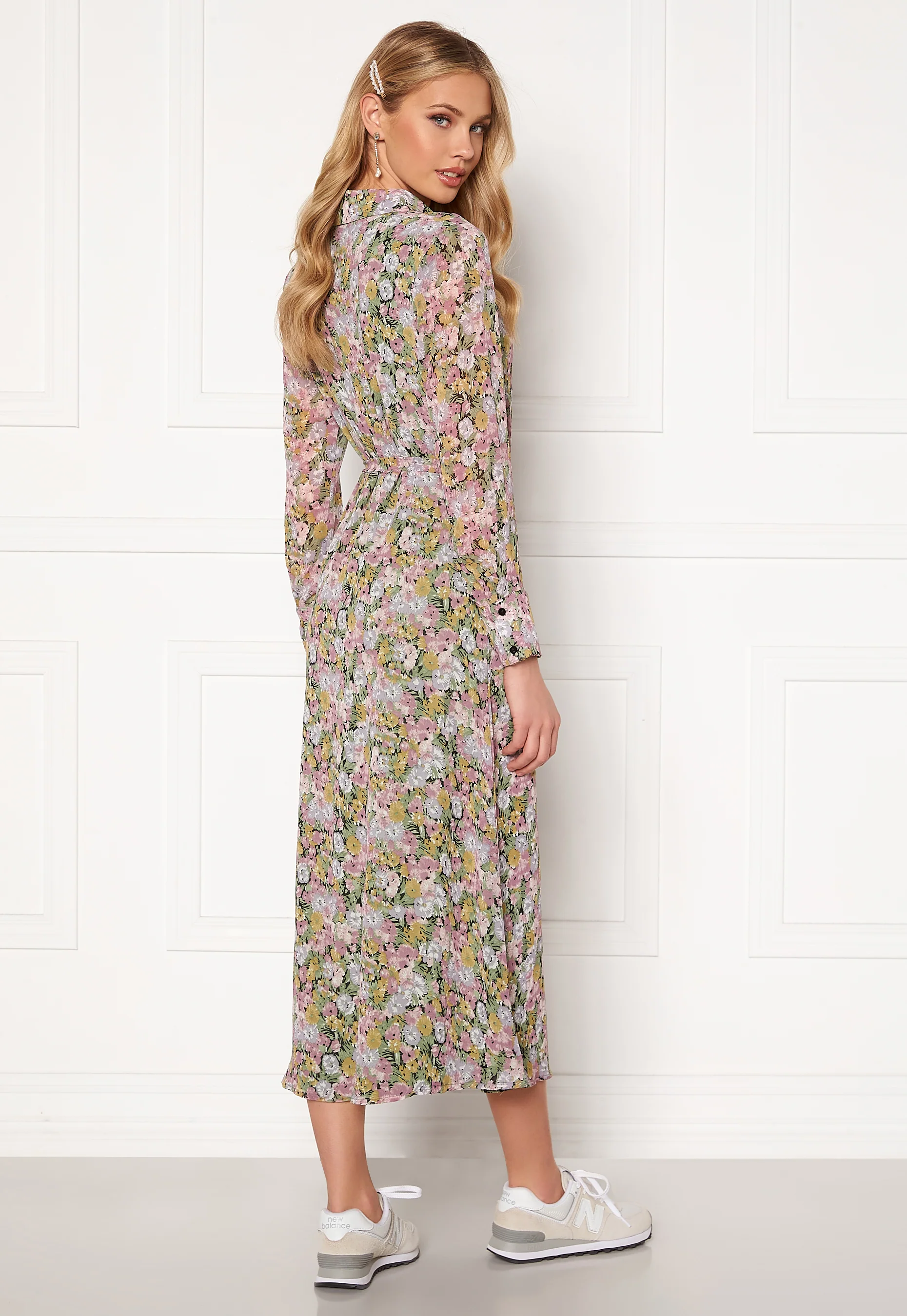 Ellie L/S Midi Dress Wvn - Image 2