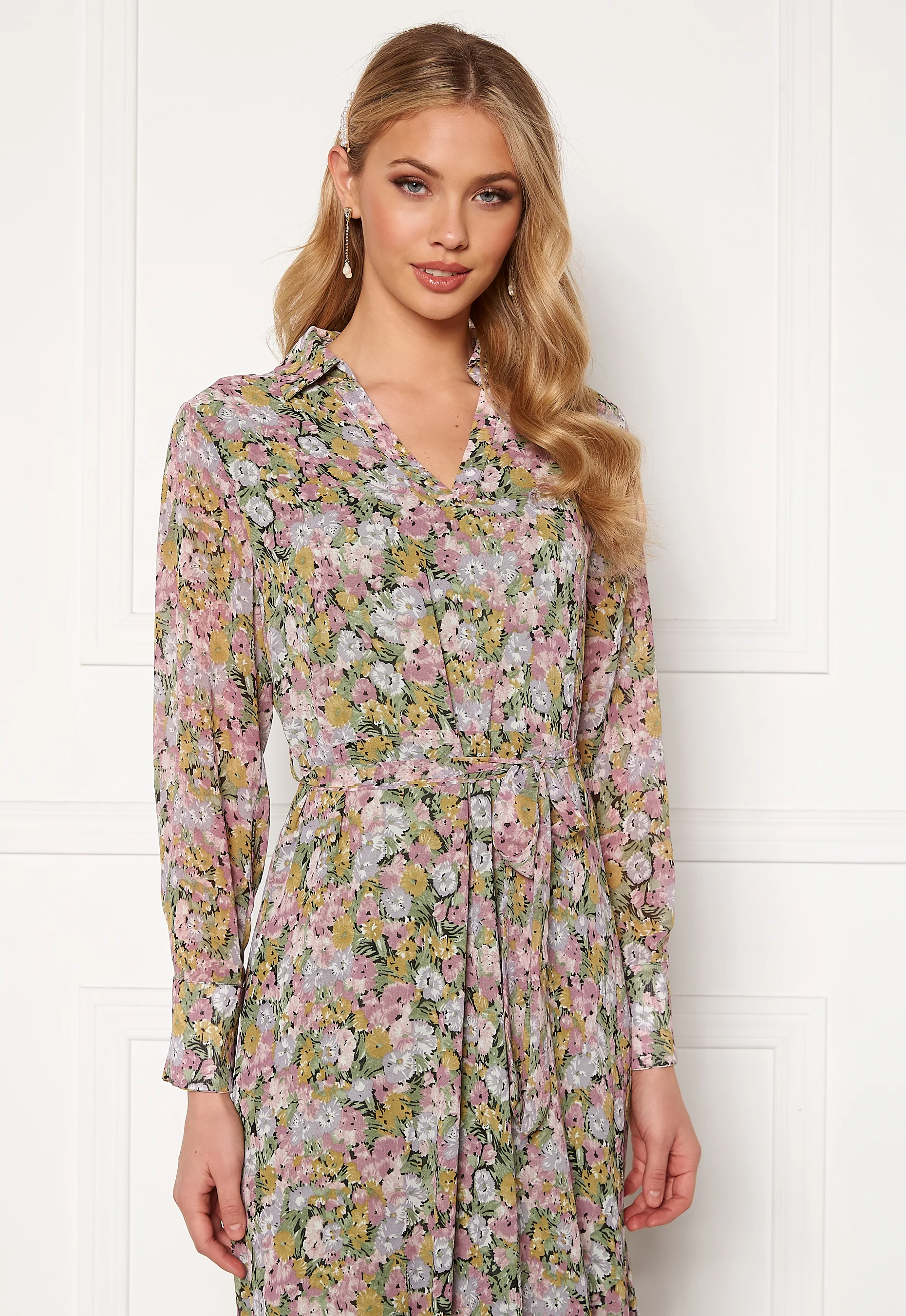 Ellie L/S Midi Dress Wvn - Image 3